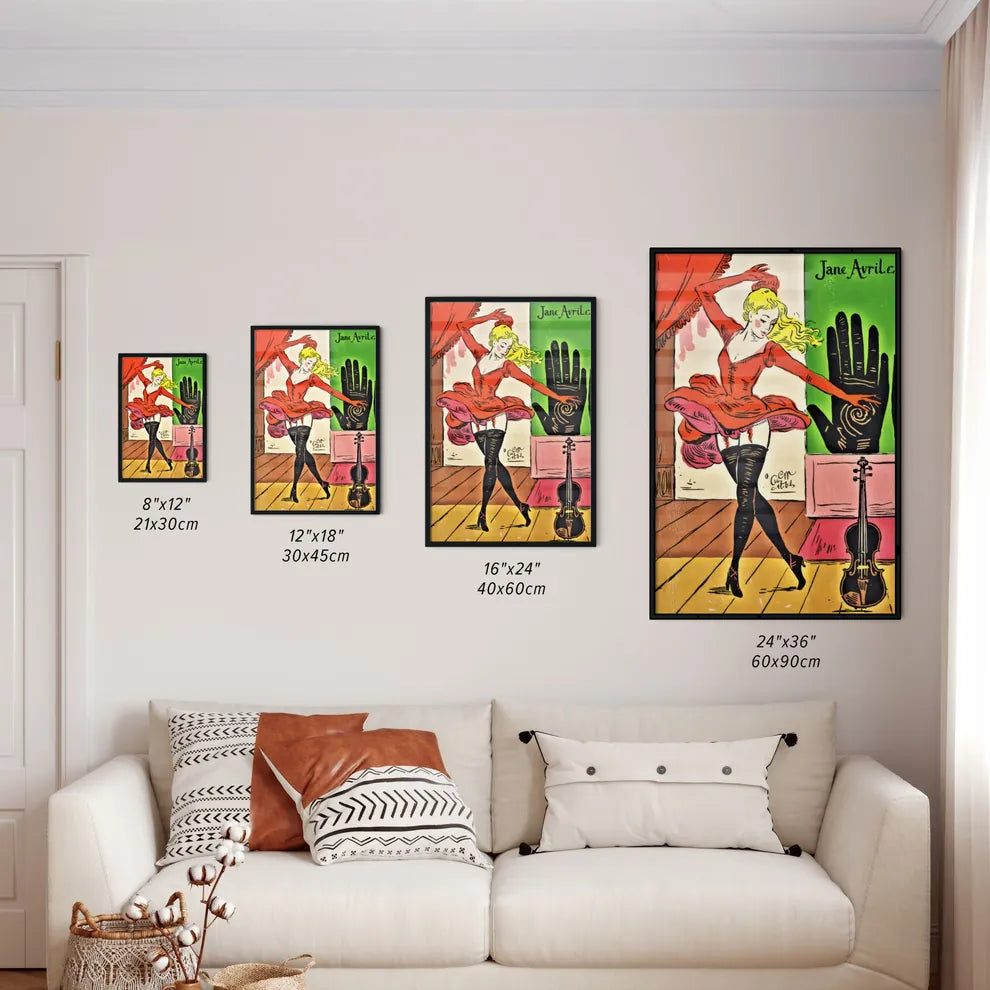 Size Chart for Poster of Jane Avril