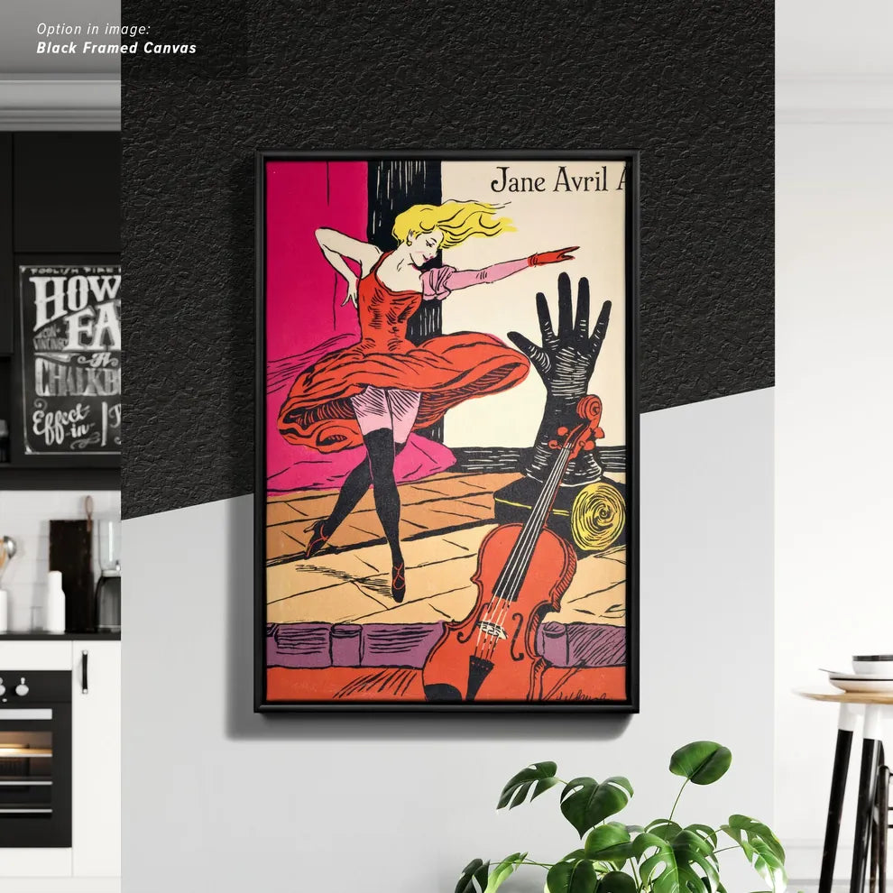 Framed Cancas Print of Jane Avril