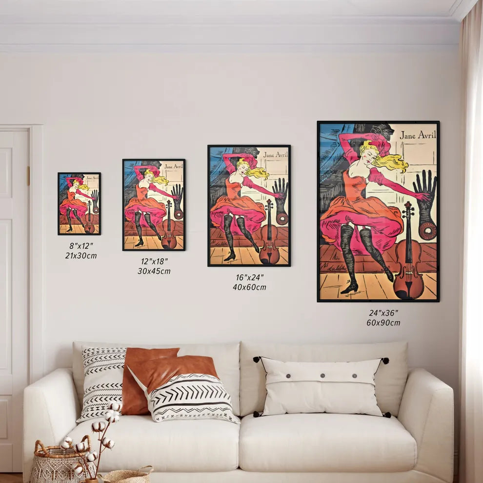 Size Chart for Poster of Jane Avril