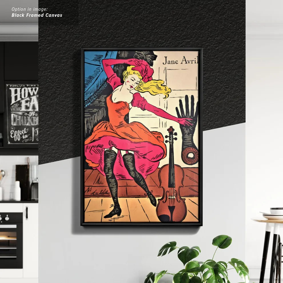 Framed Cancas Print of Jane Avril