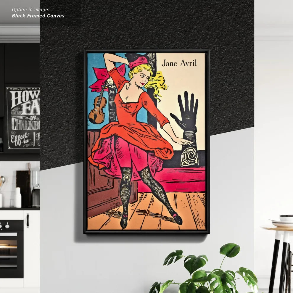 Framed Cancas Print of Jane Avril