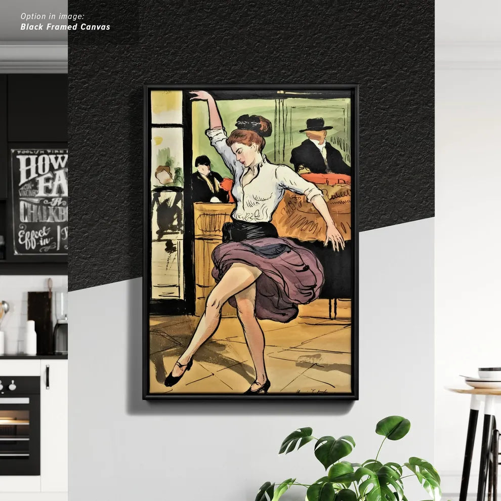 Framed Cancas Print of Dancer in Motion