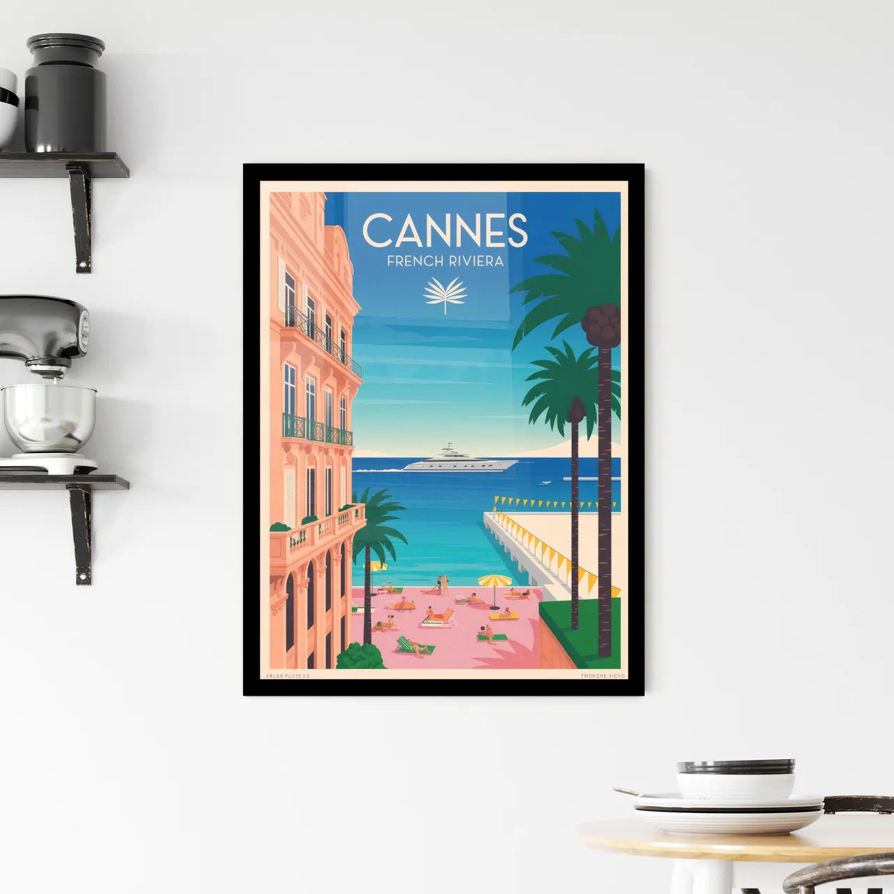 Cannes: Discover the Elegant Charm of the French Riviera's Sun-Kissed Beaches and Luxurious Yachts. Framed Print