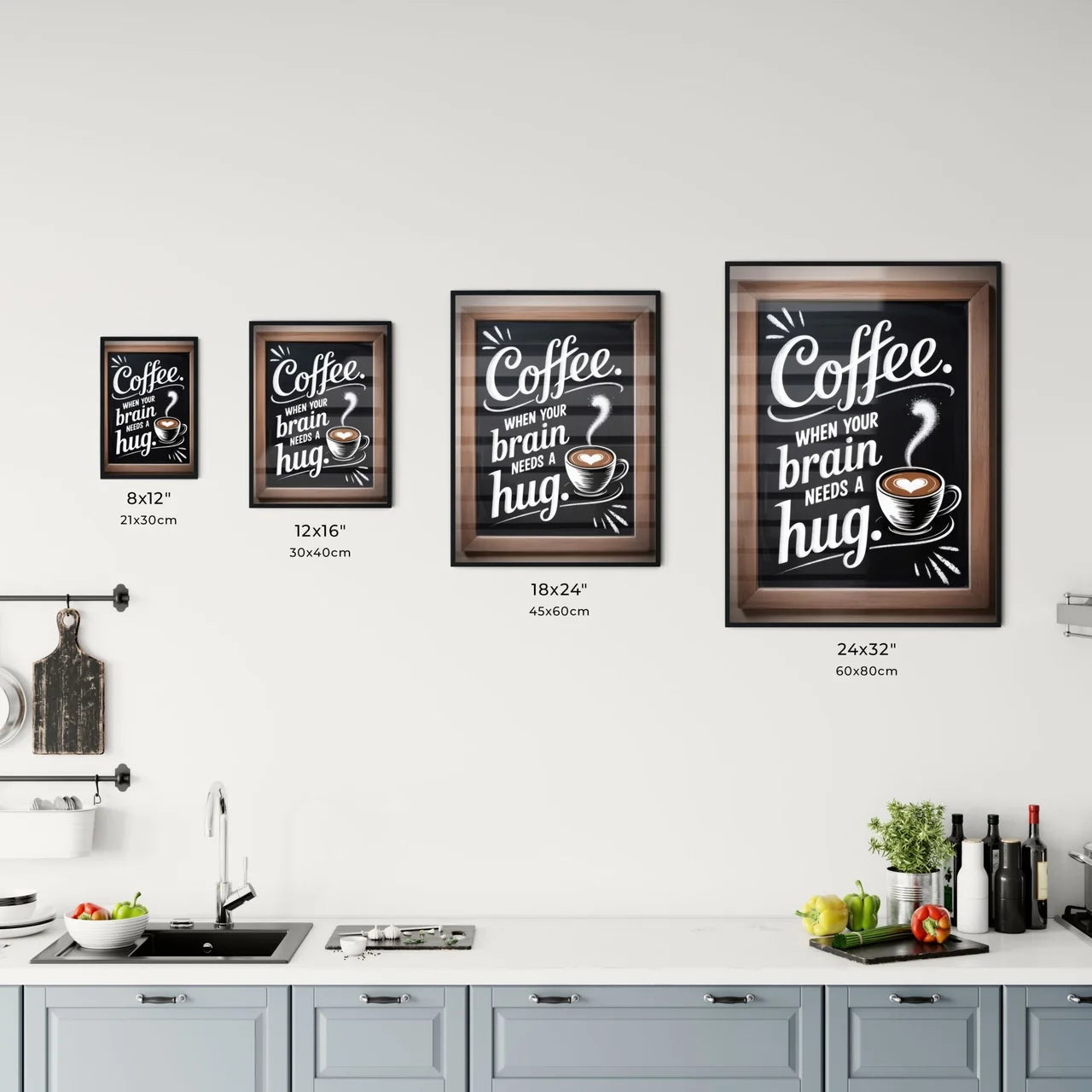 Chalkboard Art: Coffee, the Warm Hug Your Brain Craves for Comfort and Energy. Chart