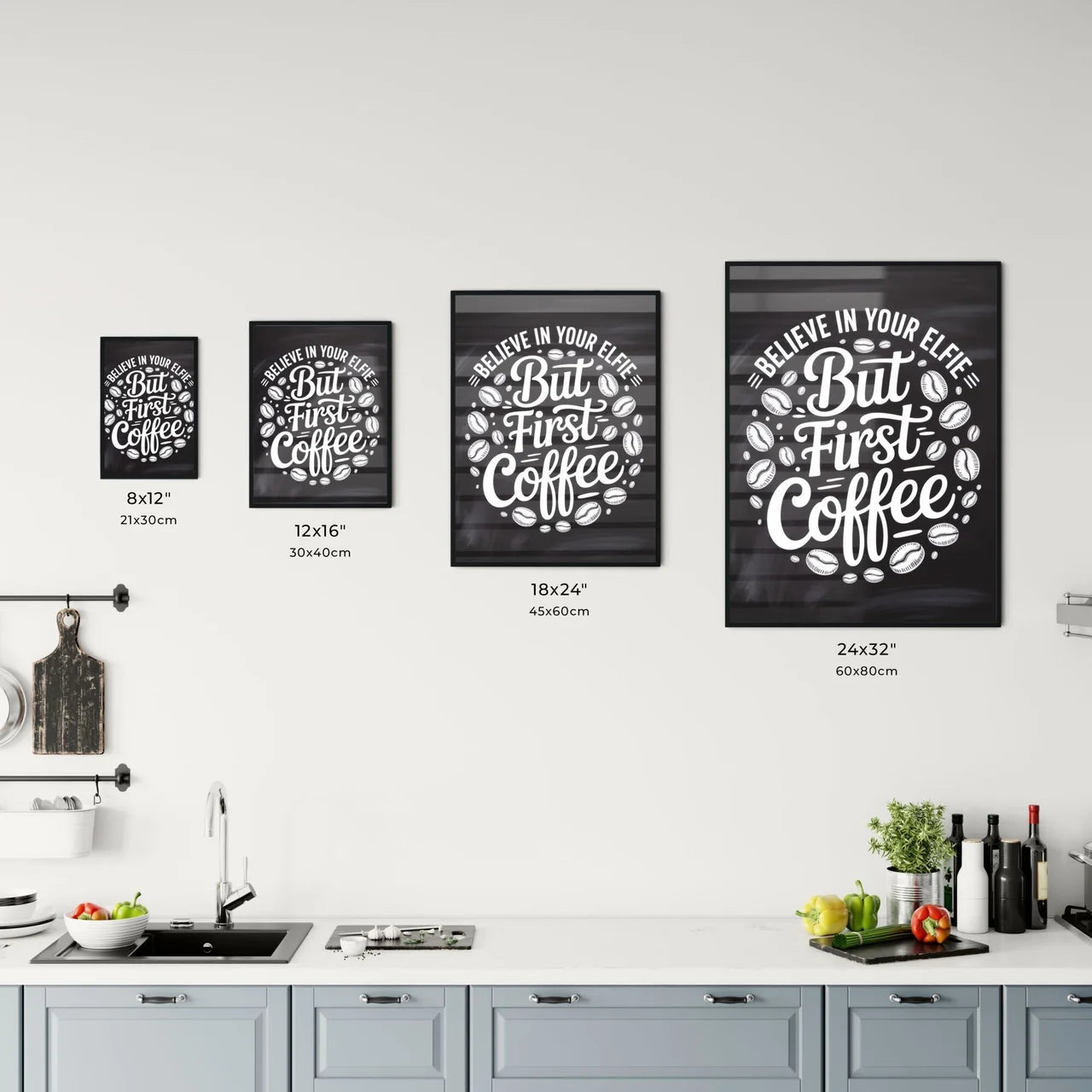 Chalkboard Art: Inspirational Coffee Quote for Enthusiasts and Baristas - Perfect for Cafés and Home Decor. Chart