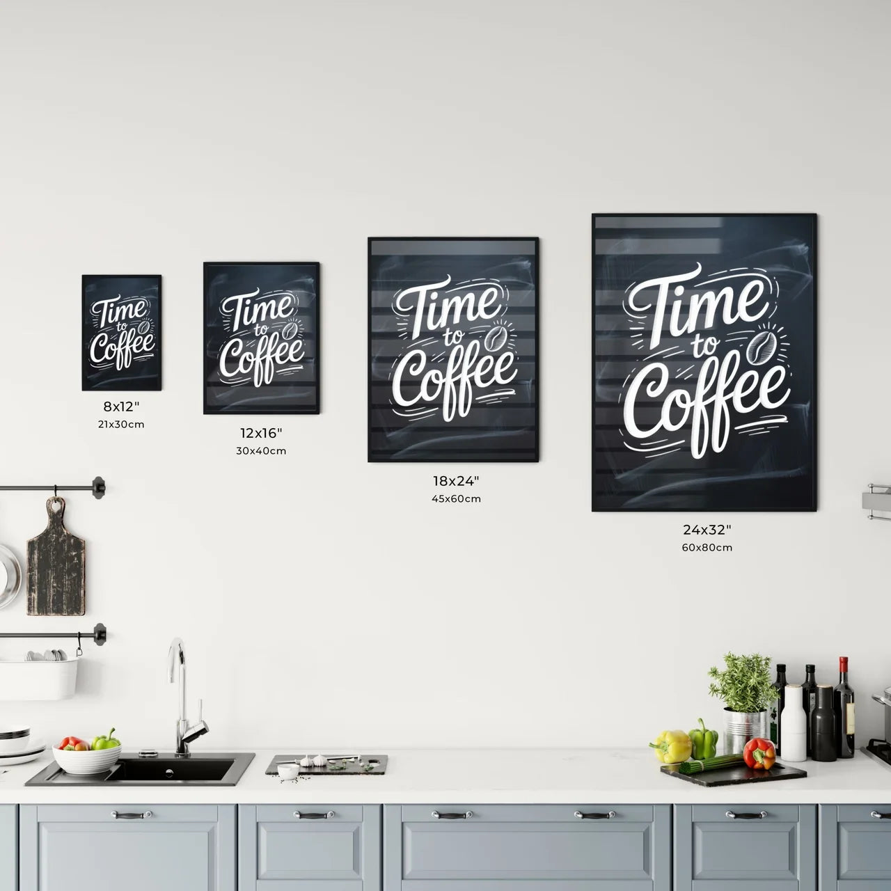 Chalkboard Styling: Coffee Themed Typography for Inviting Morning Energization and Cozy Café Atmosphere. Chart