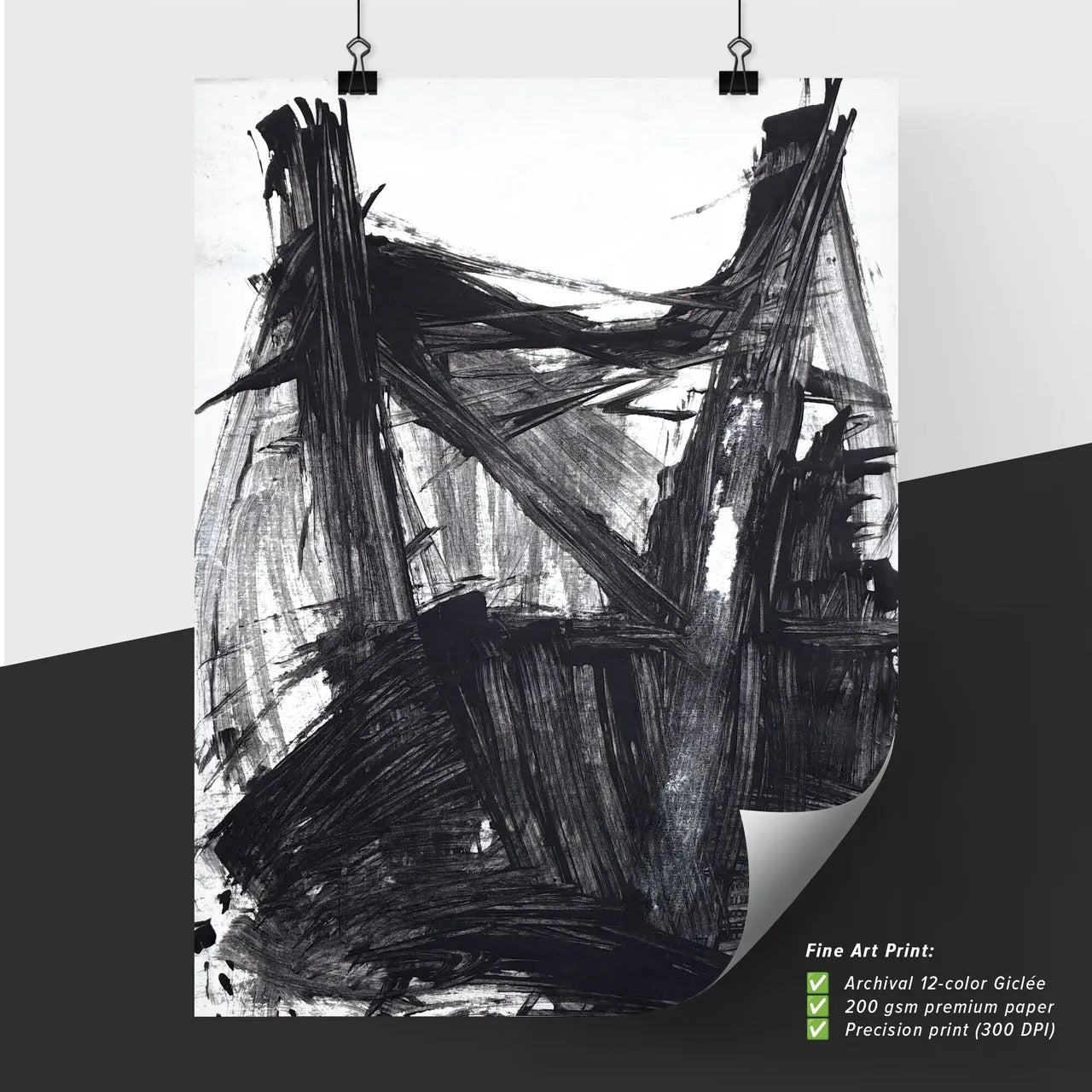 Chaos Revealed: The Dance of Monochrome Shadows and Lines