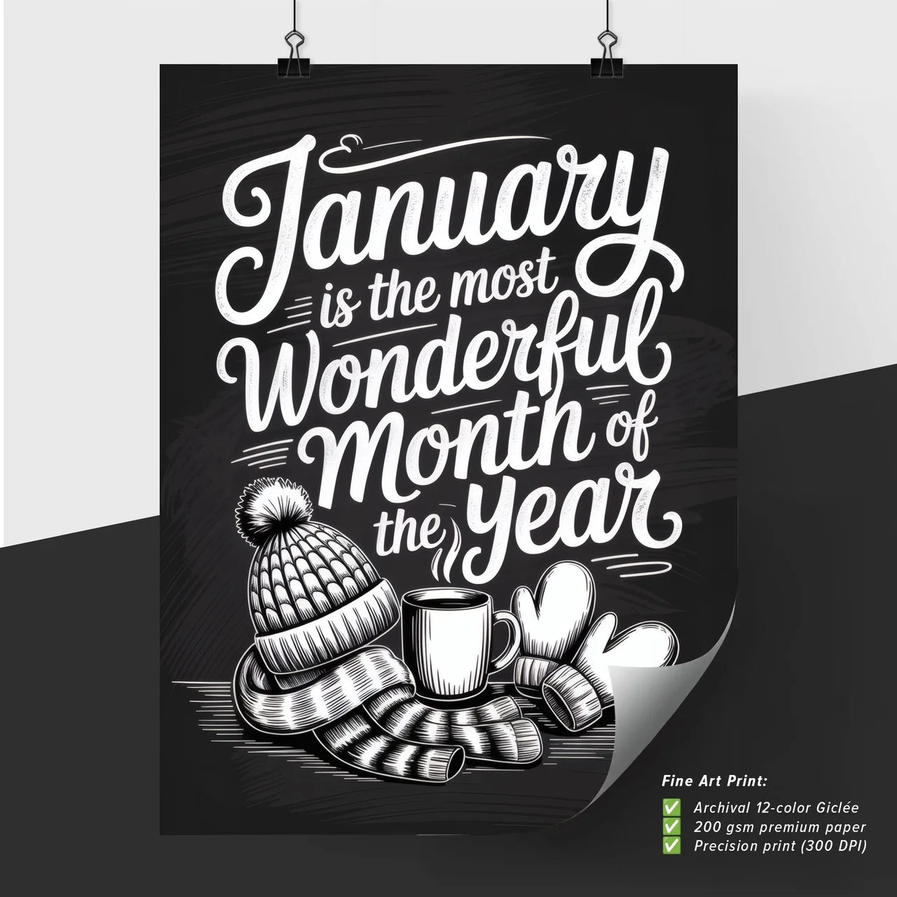 Charming January Celebration: Embrace the Most Wonderful Month with Cozy Warmth and Cheerful Vibes.