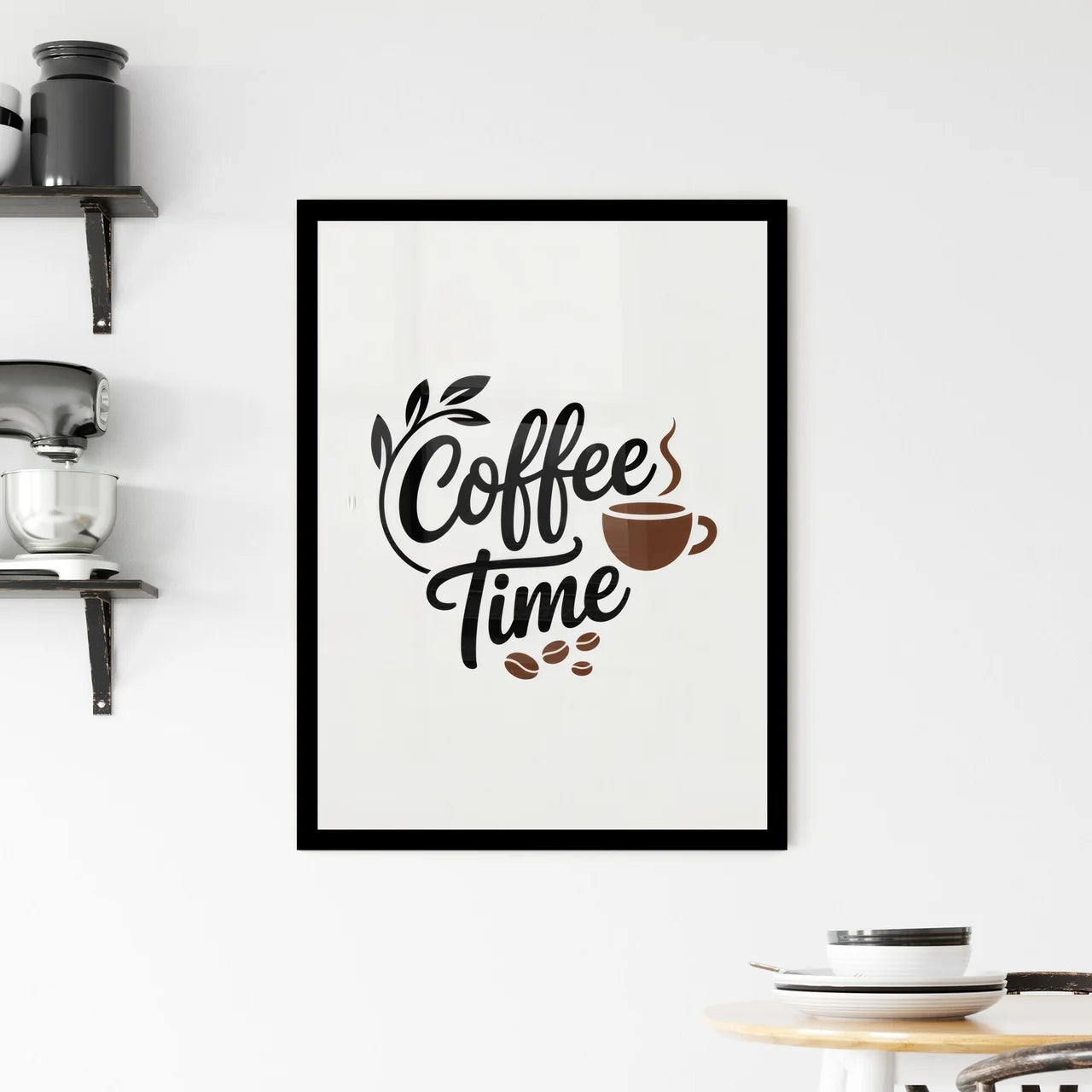 Coffee Time: A Modern and Stylish Design Celebrating the Joy of Coffee Moments. Framed Print