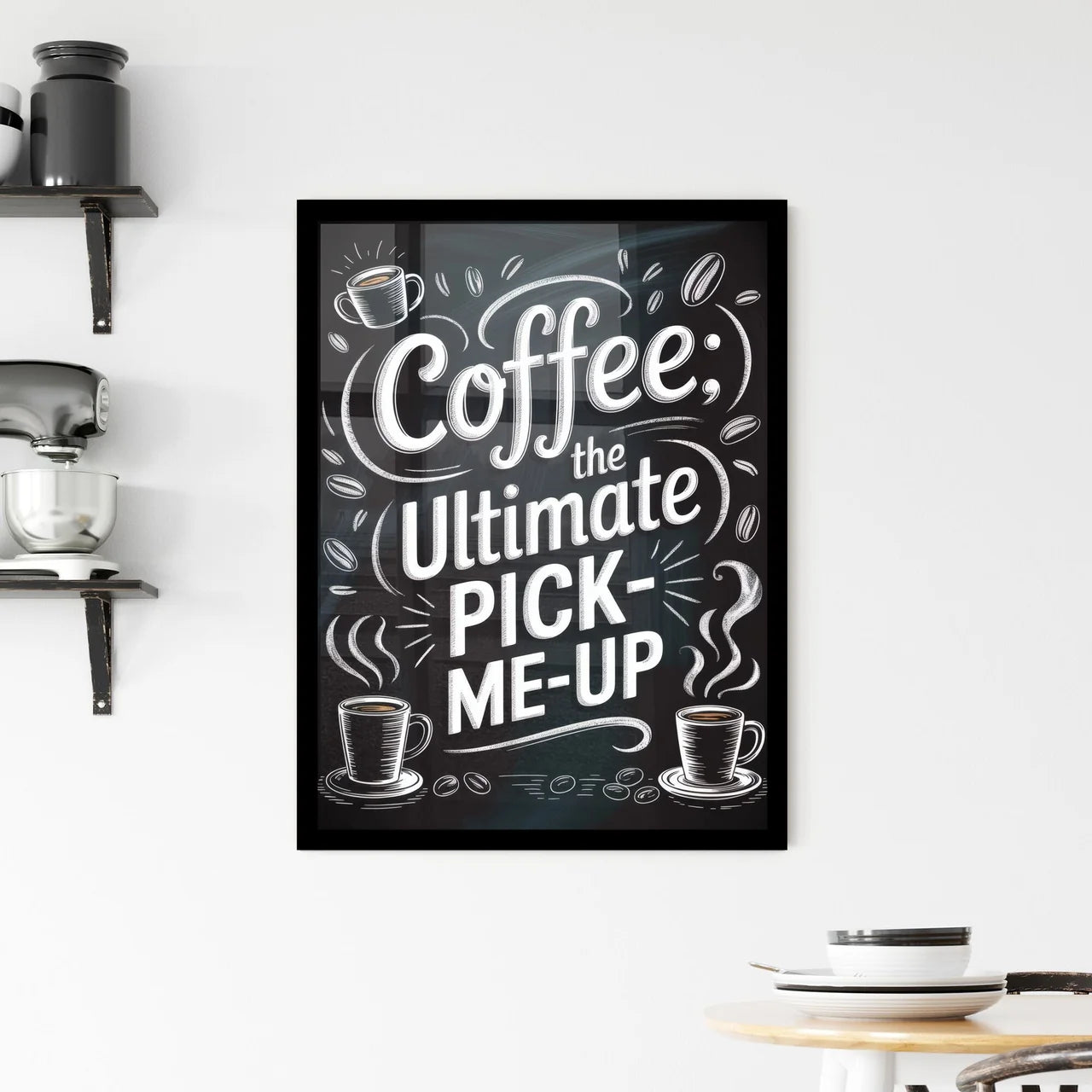 Coffee: The Ultimate Pick-Me-Up - Energize Your Day with this Delicious Brew! Framed Print