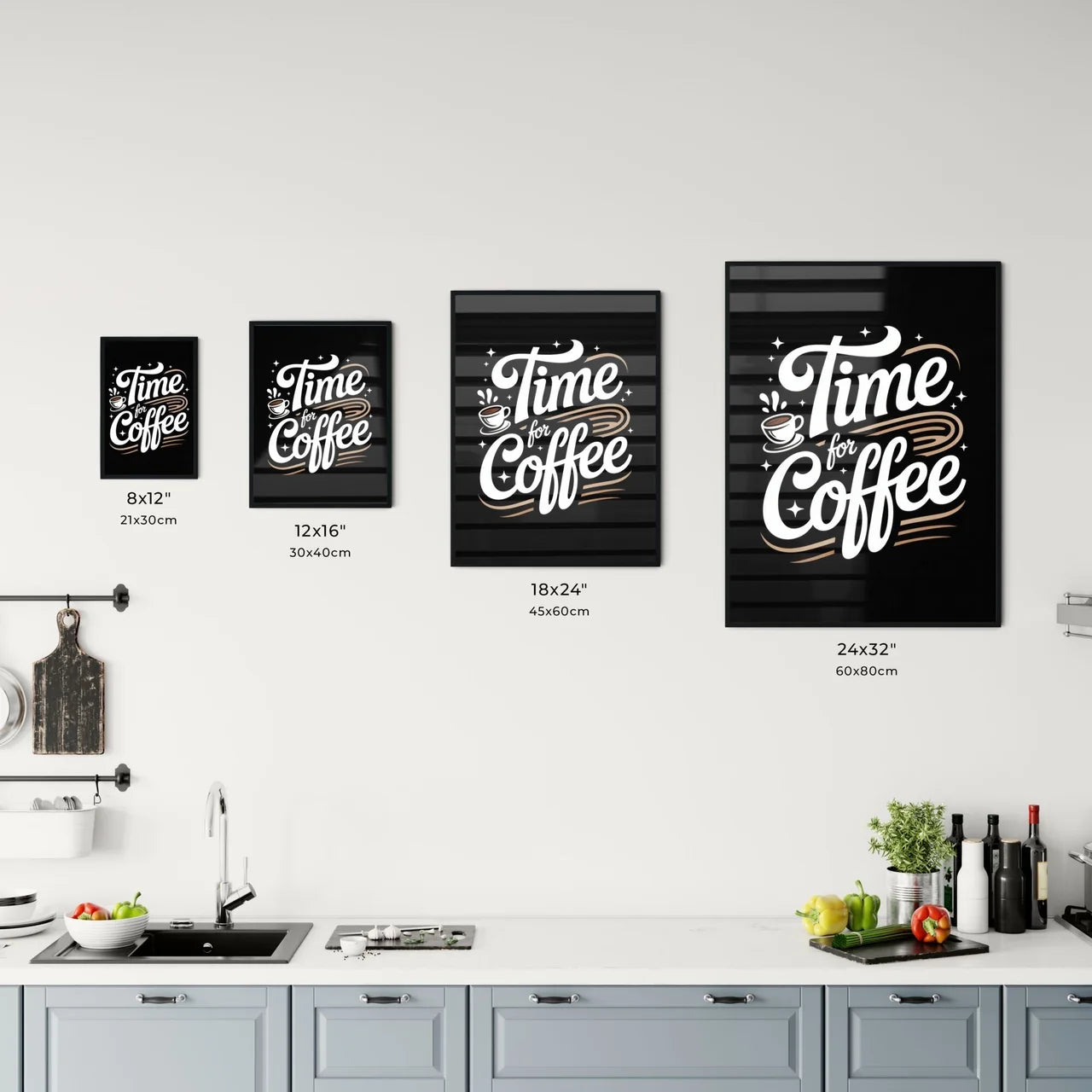 Creative Coffee-Themed Typography Design Celebrating the Joy of Coffee Moments Chart