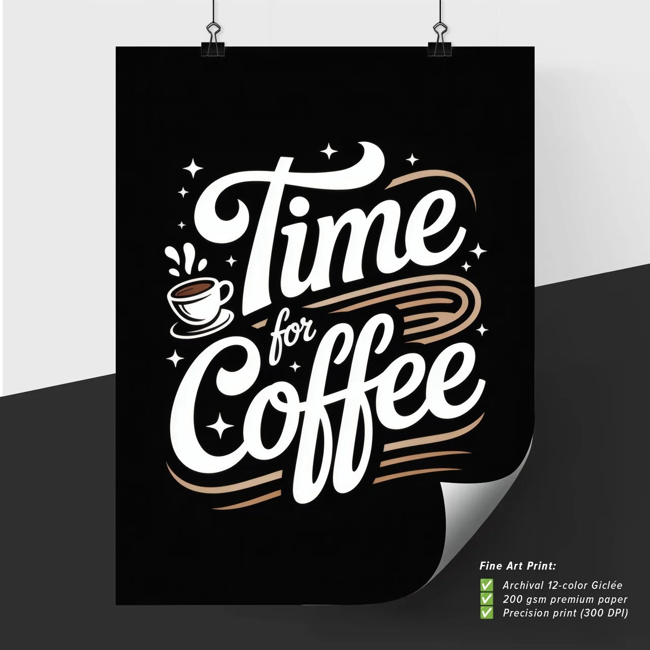Creative Coffee-Themed Typography Design Celebrating the Joy of Coffee Moments