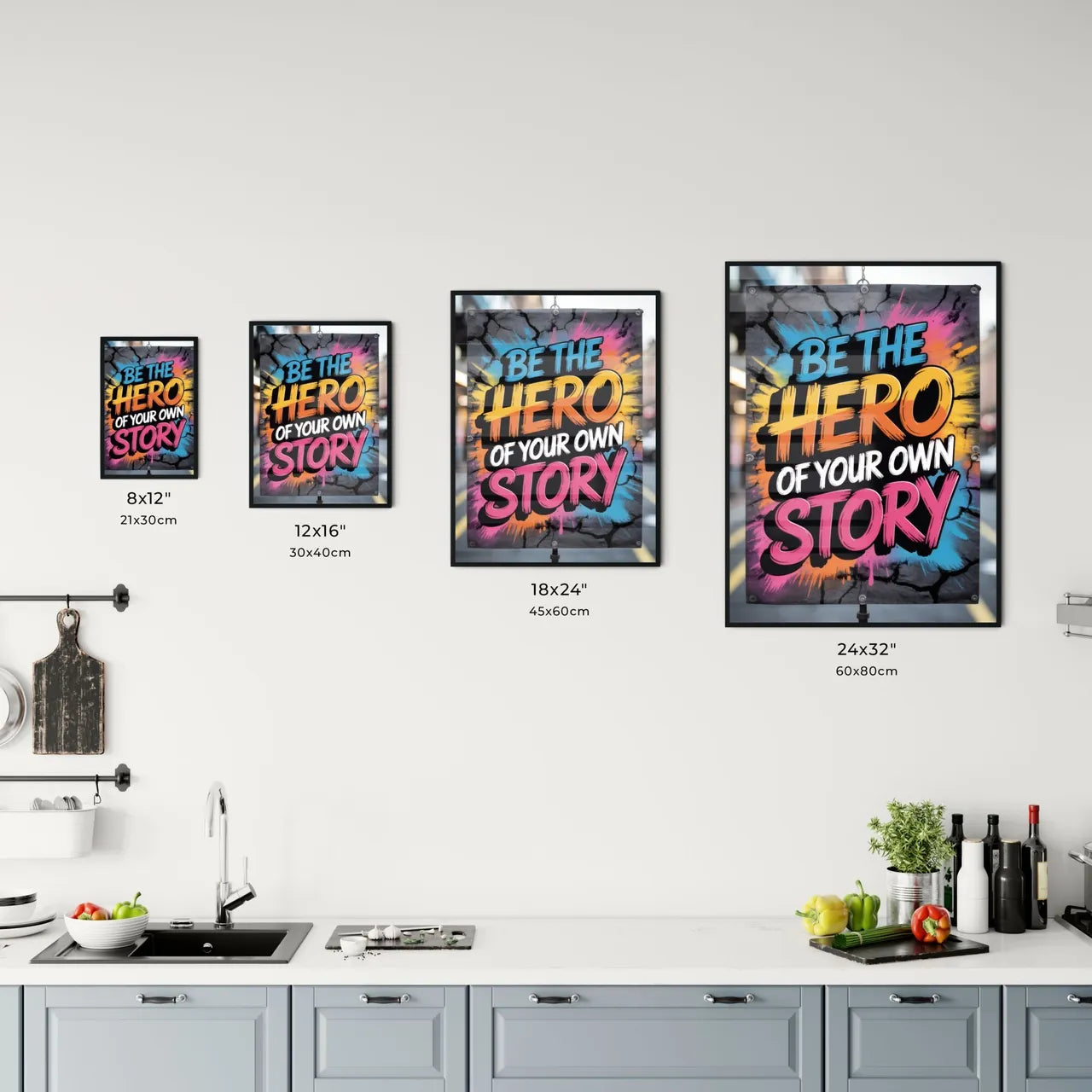 Empowering Street Art: Be the Hero of Your Own Story with Vibrant Colors and Inspiring Messages. Chart