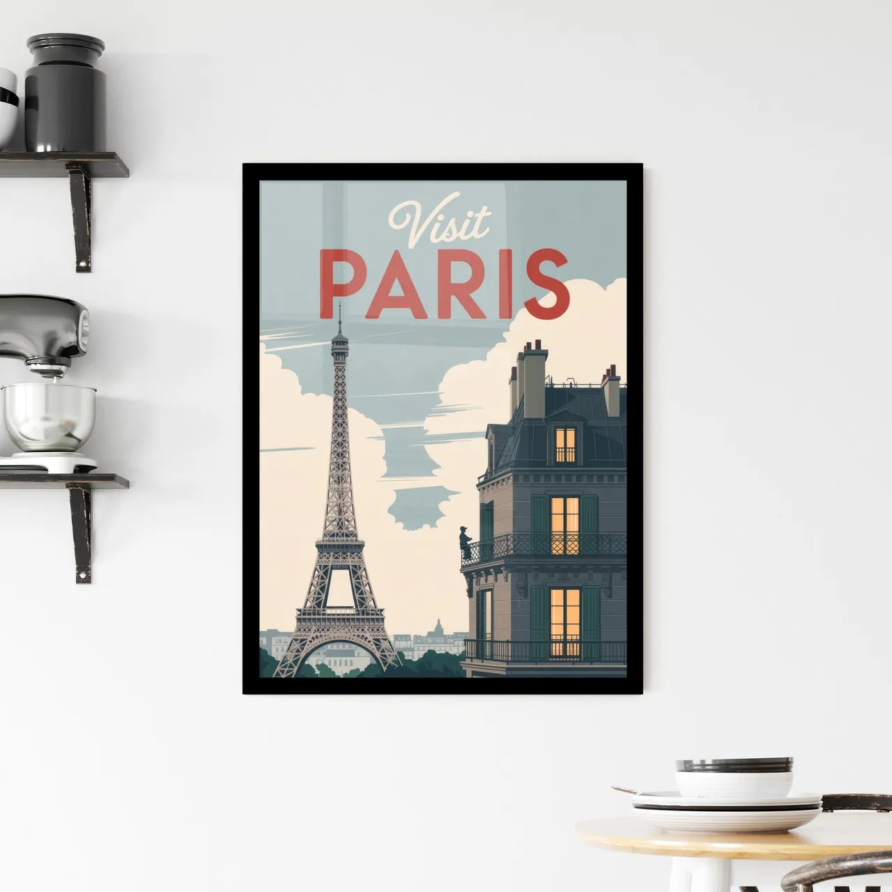 Experience the Charm of Paris: Iconic Eiffel Tower and Historical Architecture Await Your Adventure. Framed Print