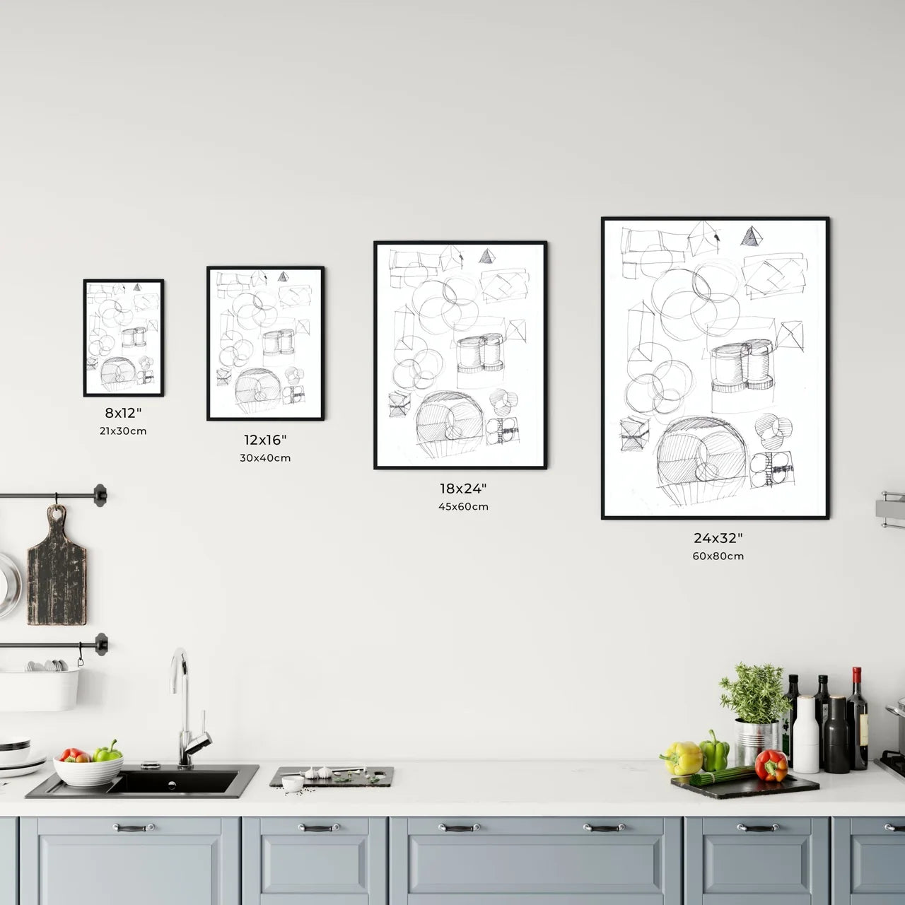 Exploring Geometric Harmony: A Study in Shapes and Shadows Chart