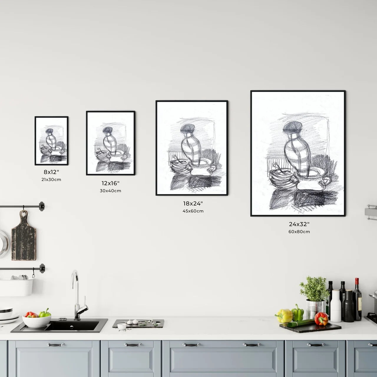 Fluid Forms: Embracing Shadows and Silhouettes in Minimalist Composition Chart