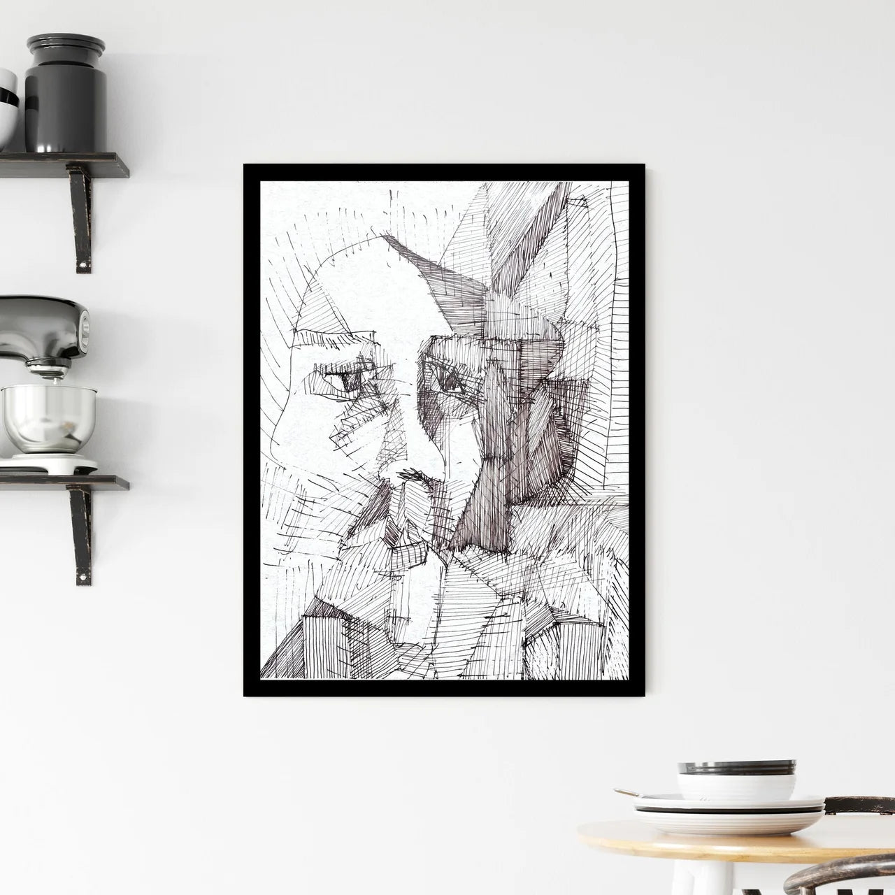 Fragmented Visions: The Intersection of Identity and Perception Framed Print