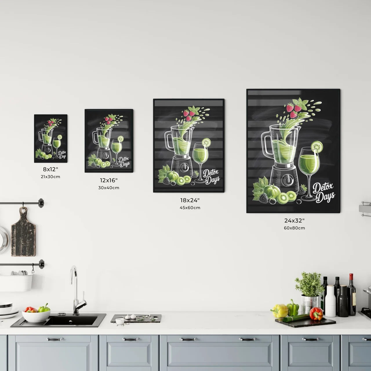 Fresh Detox Smoothie Blend with Berries and Mint for a Healthy Lifestyle Visual Chart