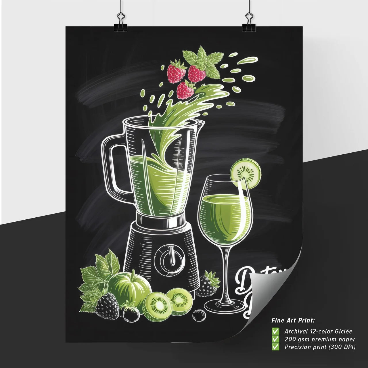 Fresh Detox Smoothie Blend with Berries and Mint for a Healthy Lifestyle Visual