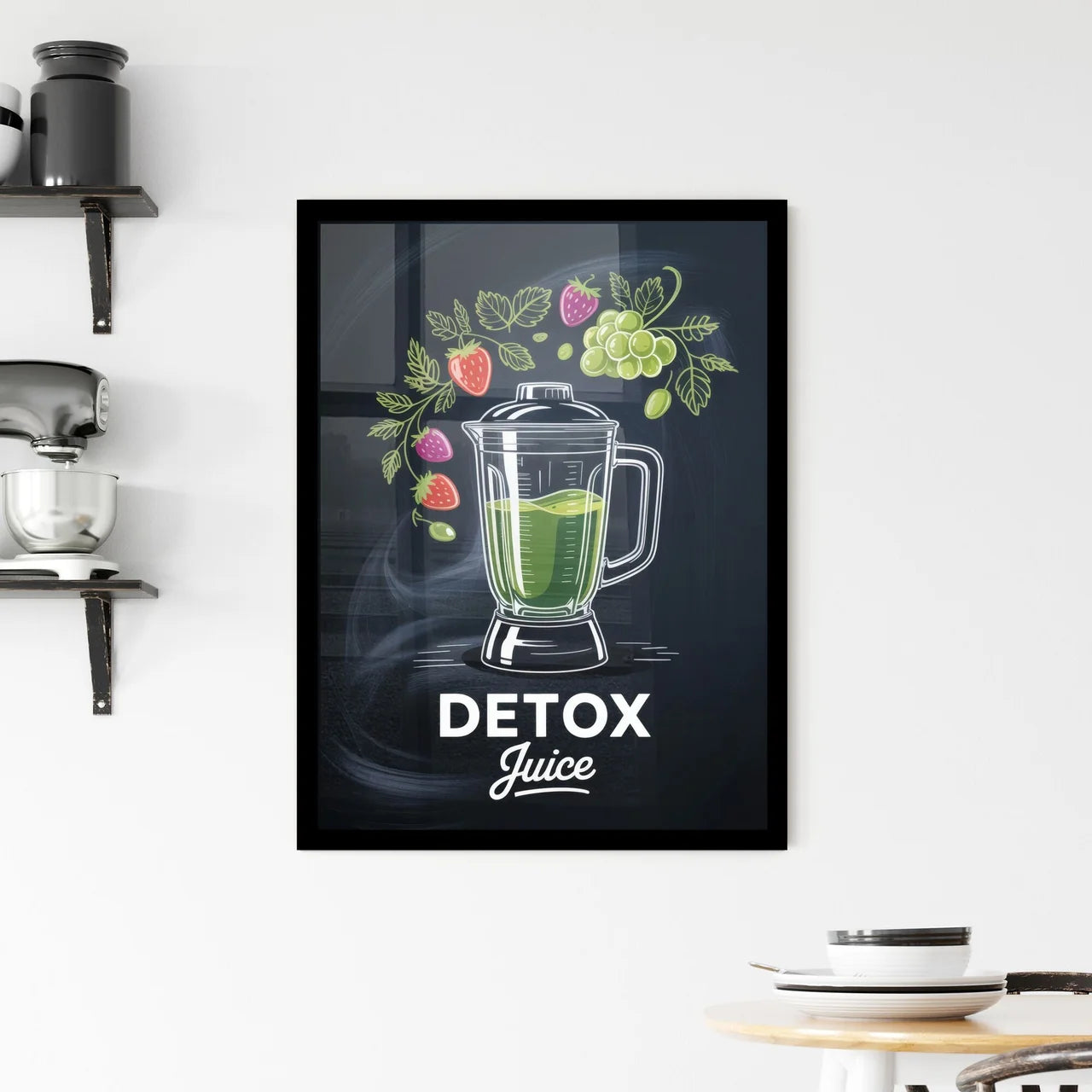 Fresh and Healthy Detox Juice with Vibrant Ingredients for a Rejuvenating Lifestyle Framed Print