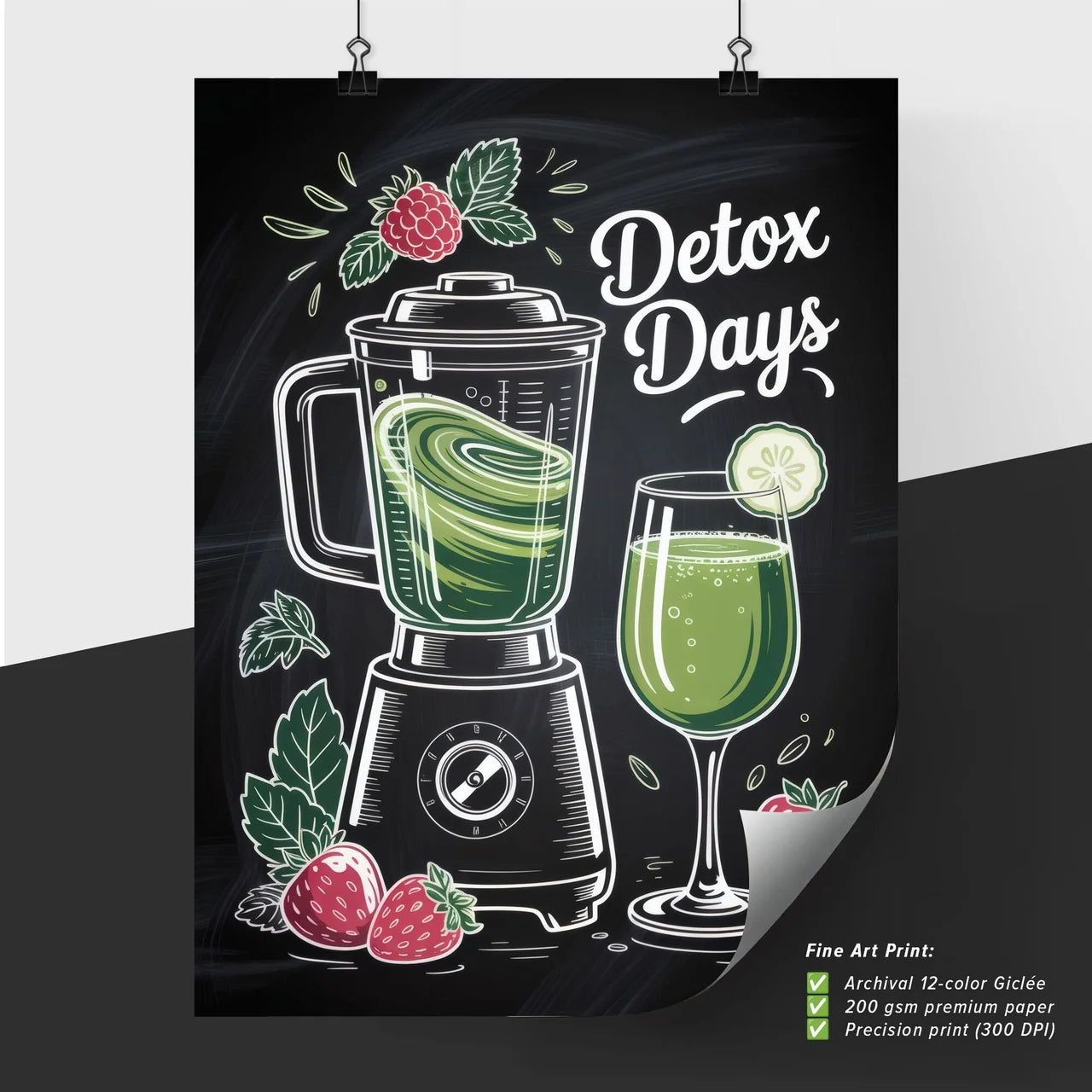 Fresh Smoothies and Detox Drinks: A Vibrant Blender and Refreshing Glass of Green Goodness