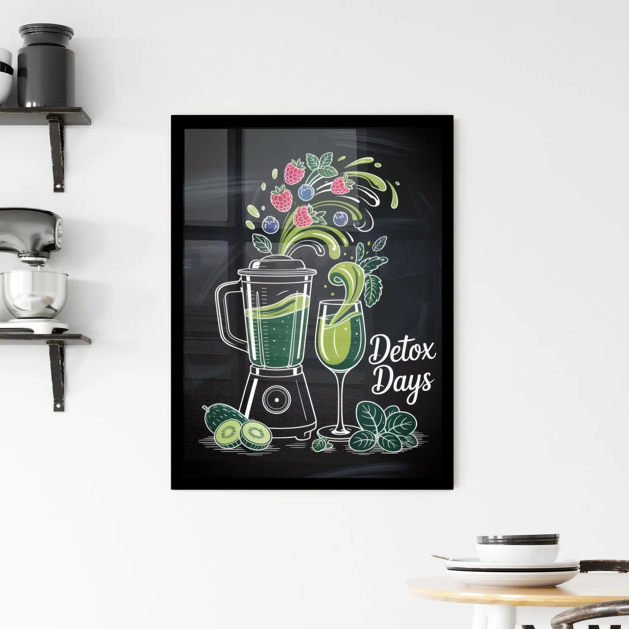 Fresh and Vibrant Detox Smoothies: Blend Your Way to a Healthier Lifestyle with Nature's Best Ingredients. Framed Print