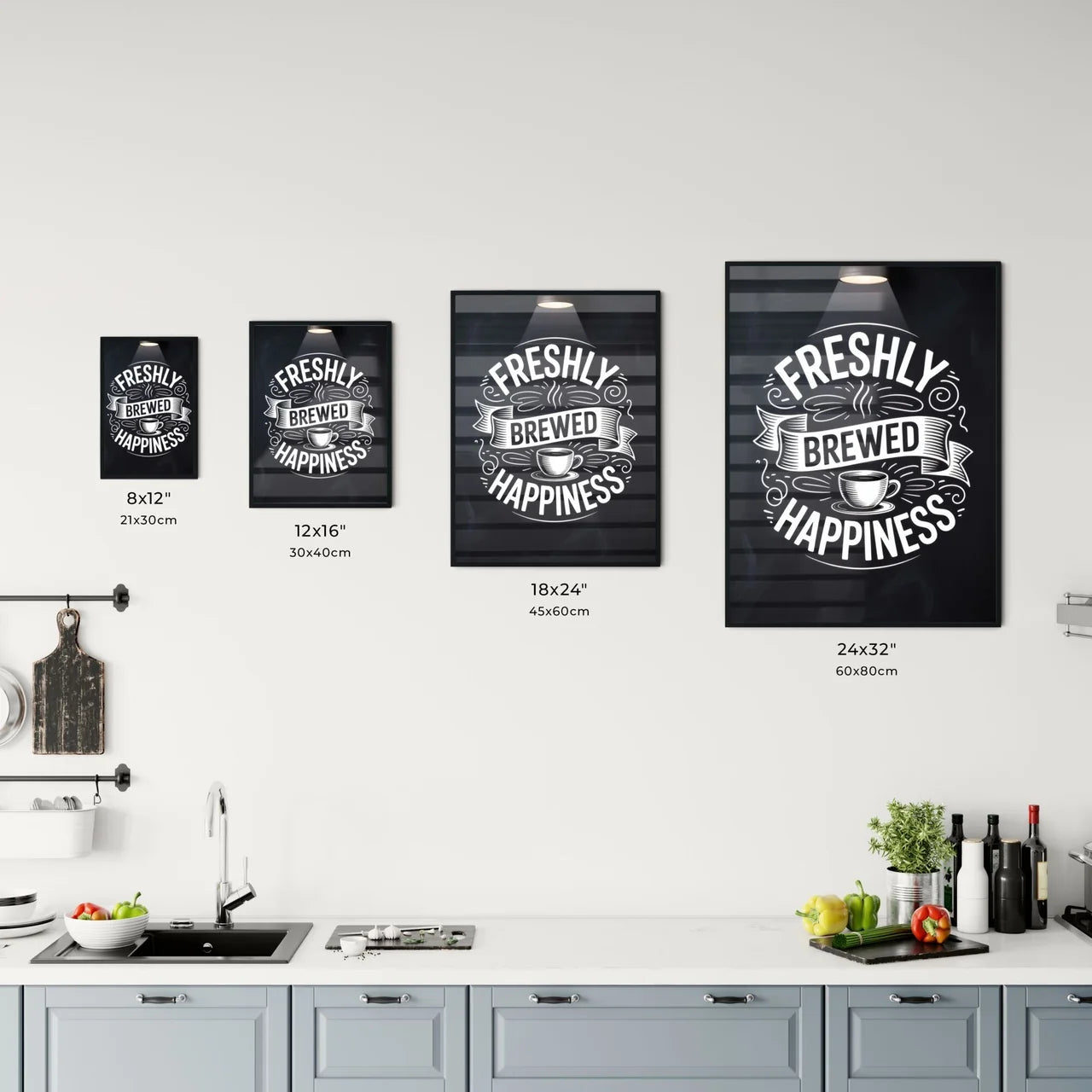 Freshly Brewed Happiness: A Playful Typography Design Celebrating Coffee Culture and Joyful Moments. Chart