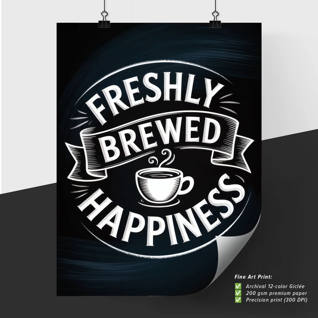 Freshly Brewed Happiness: A Whimsical Coffee Quote for Every Coffee Lover's Delight.