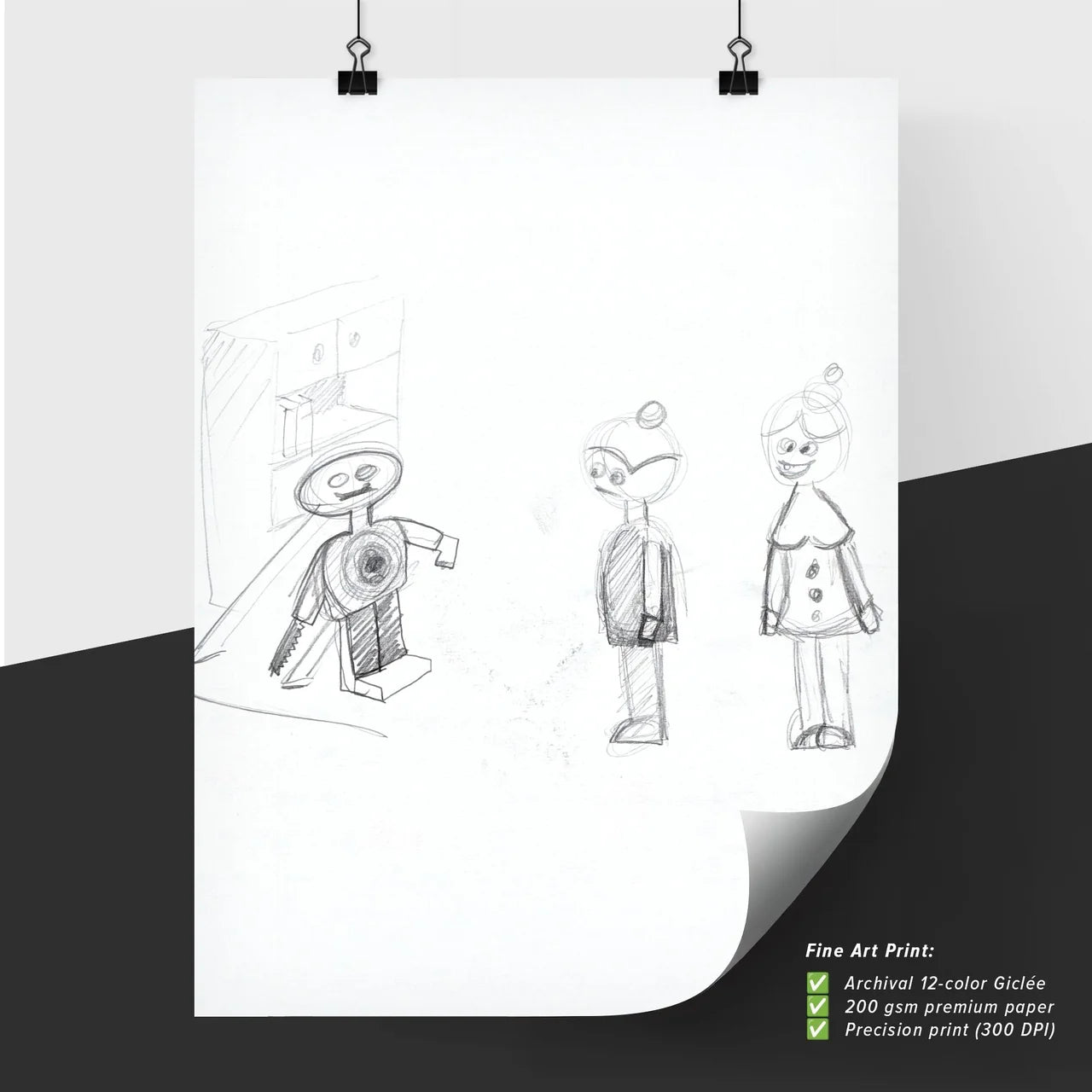 Interplay of Innocence and Mechanical Dreams in a Sketchy Realm