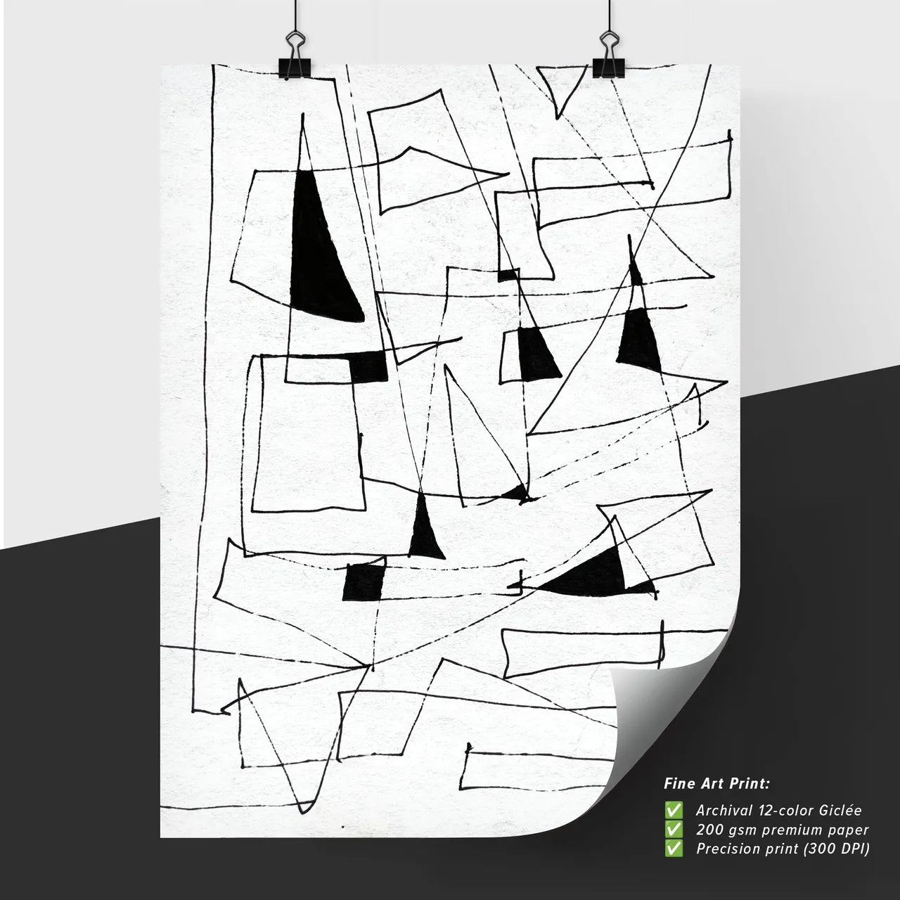 Navigating Chaos: The Dance of Abstract Forms and Lines