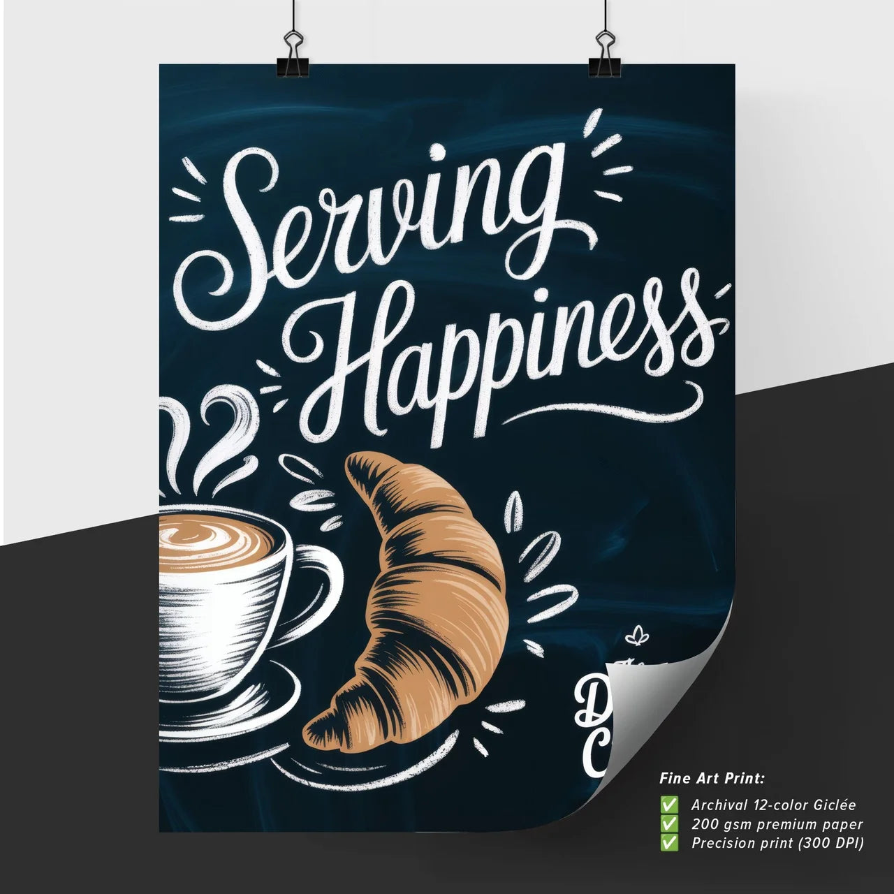 Serving Happiness: A Cozy Coffee and Croissant Experience at The Daily Crumb Café.