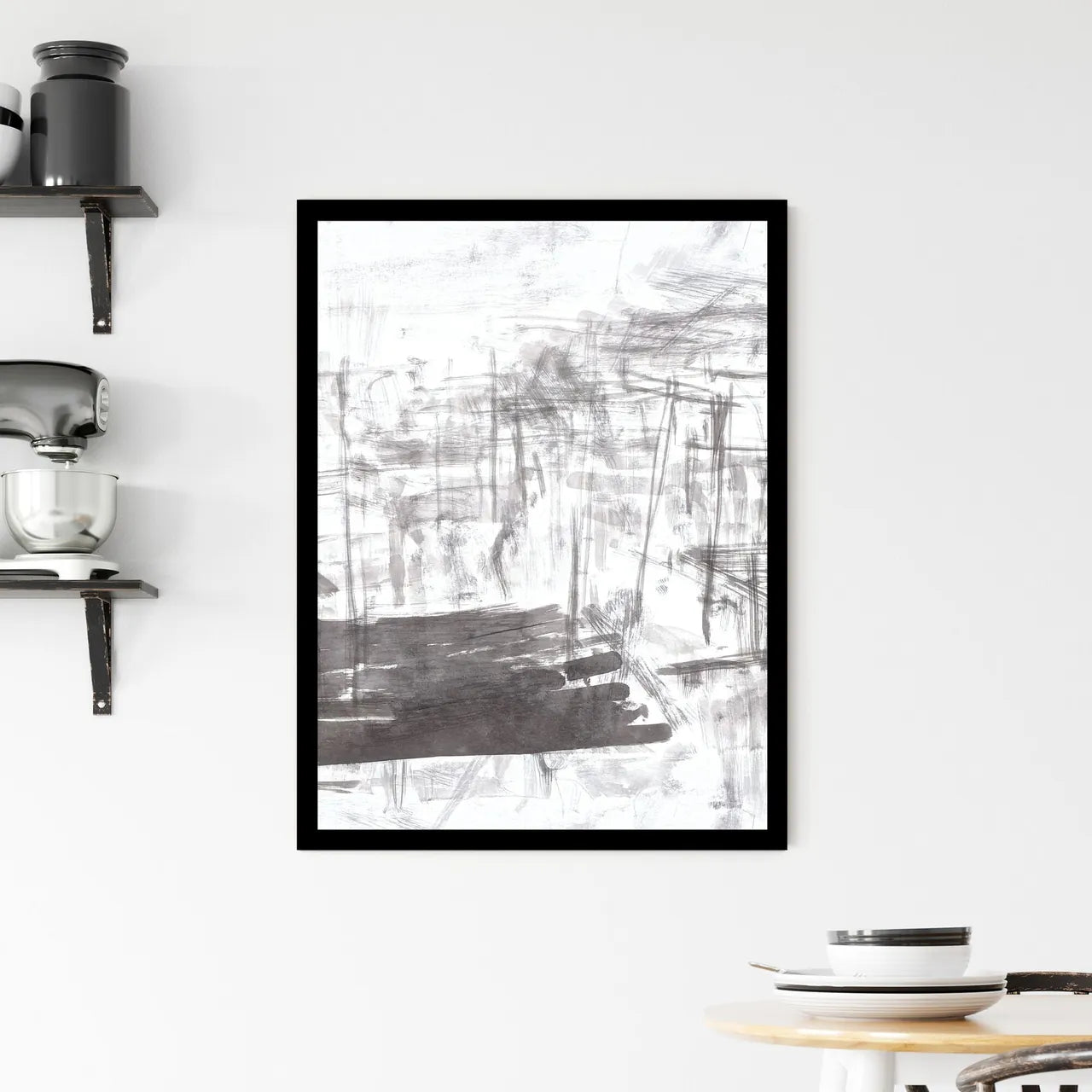 Shadows of Thought: The Dance of Light and Darkness Framed Print