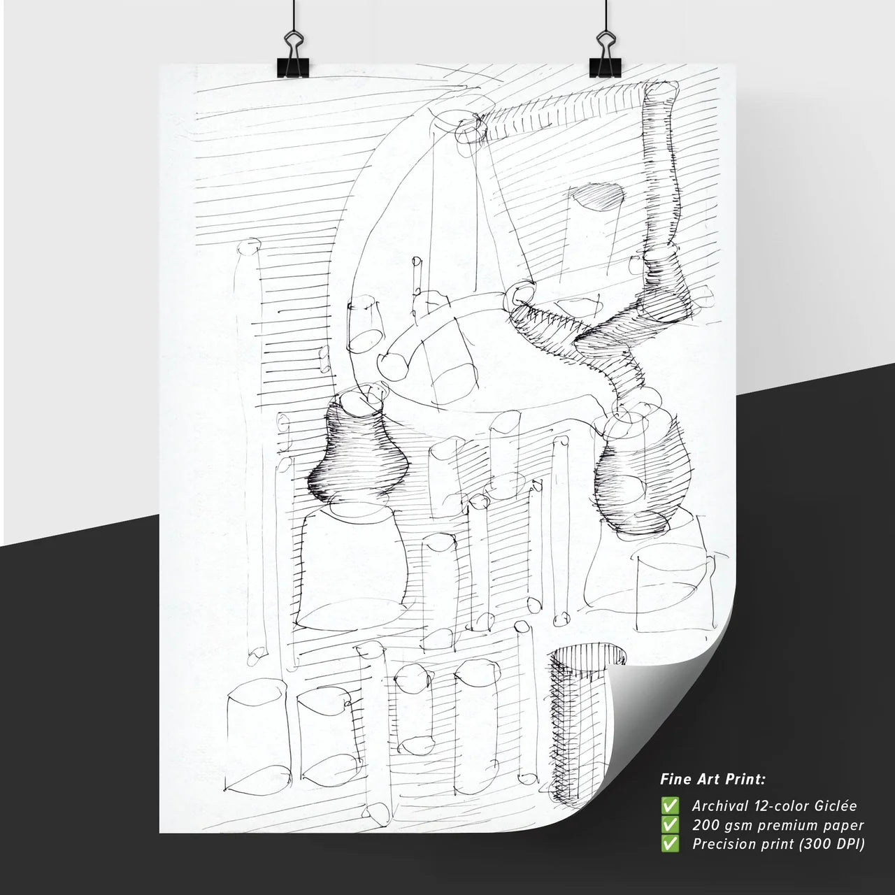 Symphony of Lines: Echoes of Form in Abstract Space