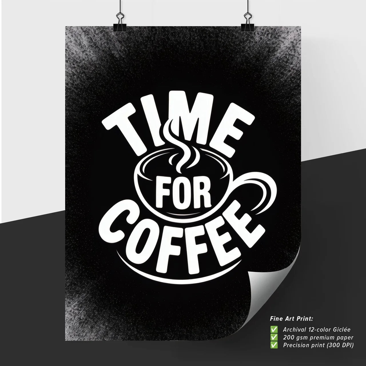 Time for Coffee: A Creative and Inviting Coffee-Themed Design for Your Morning Routine.