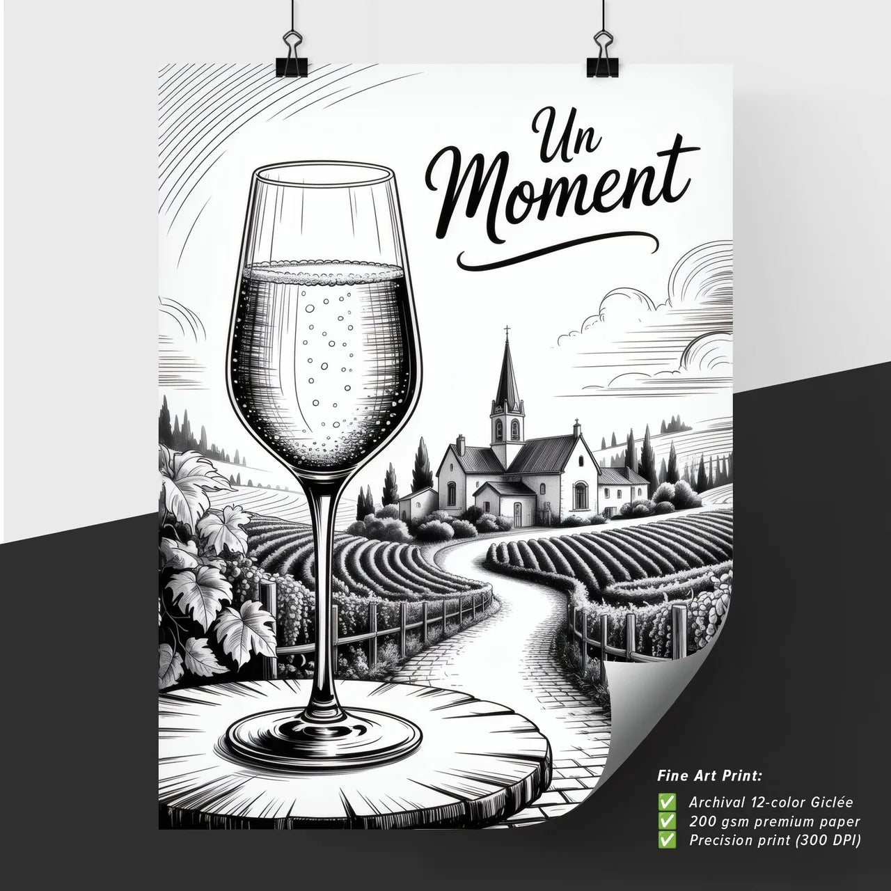 Un Moment: Celebrate Life with Sparkling Wine Over Scenic Vineyard Views.