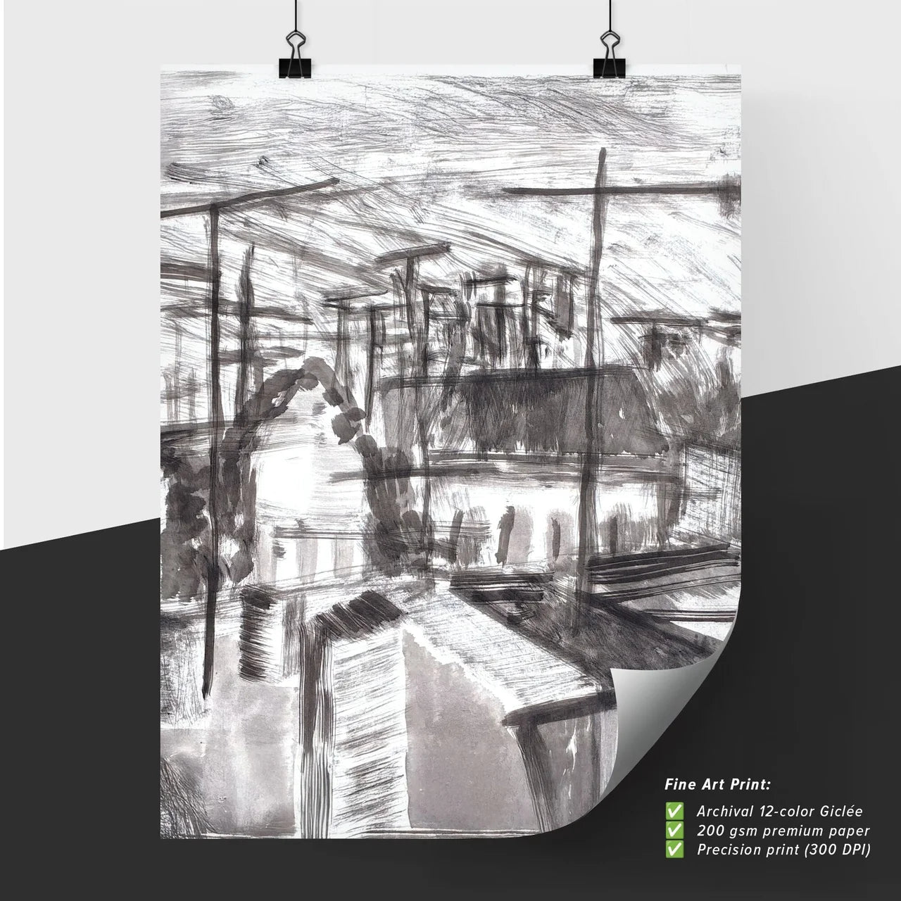 Urban Echoes: Shadows of the Unseen in Monochrome Harmony