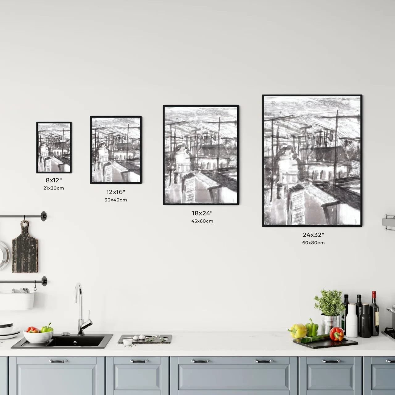 Urban Echoes: Shadows of the Unseen in Monochrome Harmony Chart