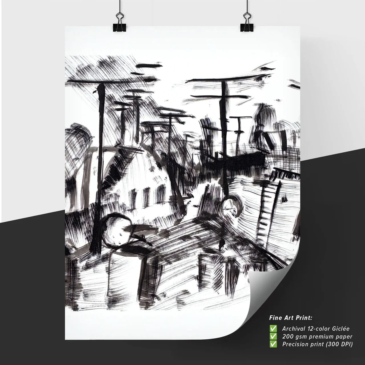 Urban Silence: Echoes of Shadows and Lines in Motion