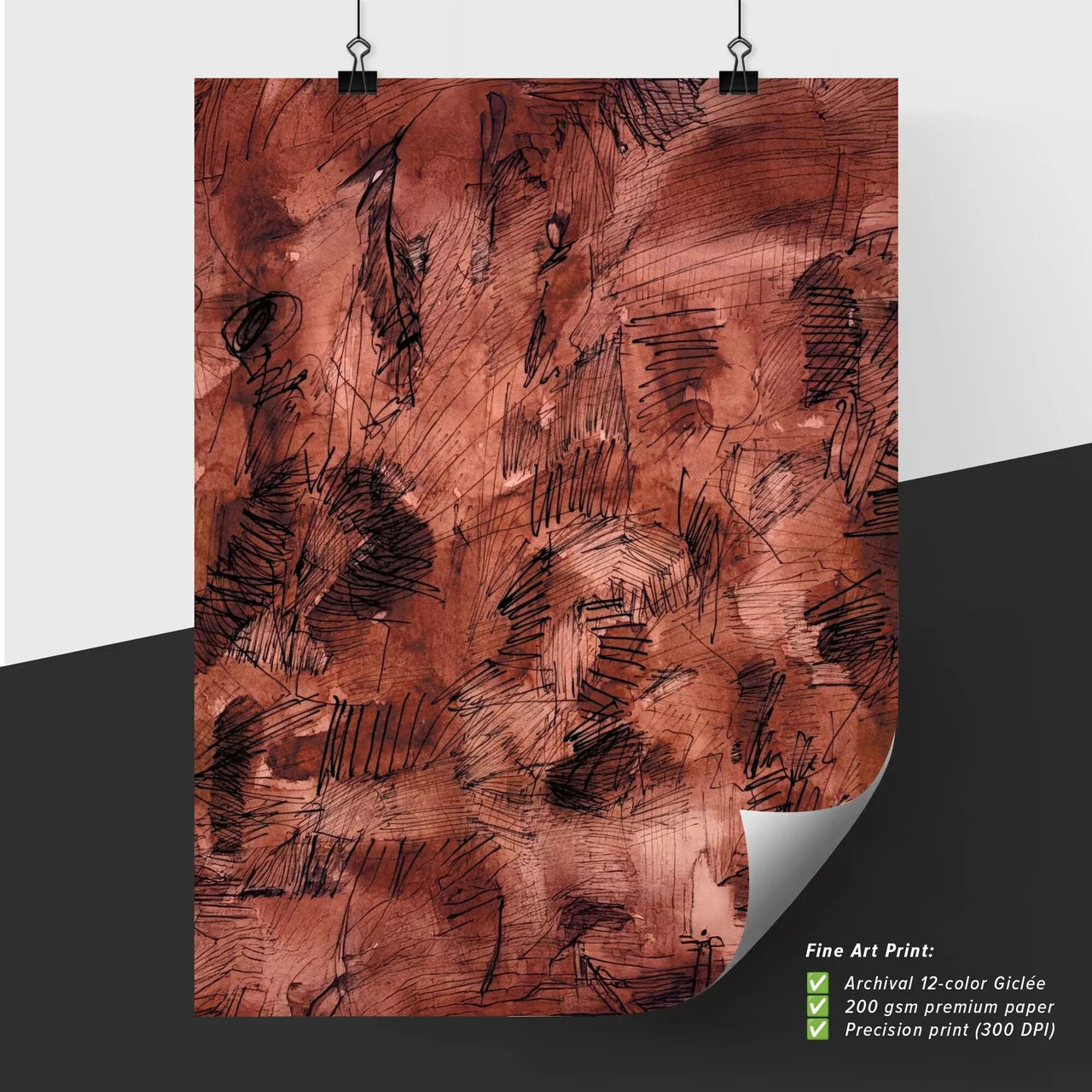 Whispers of Texture: Emotions Entwined in Earthy Hues and Lines