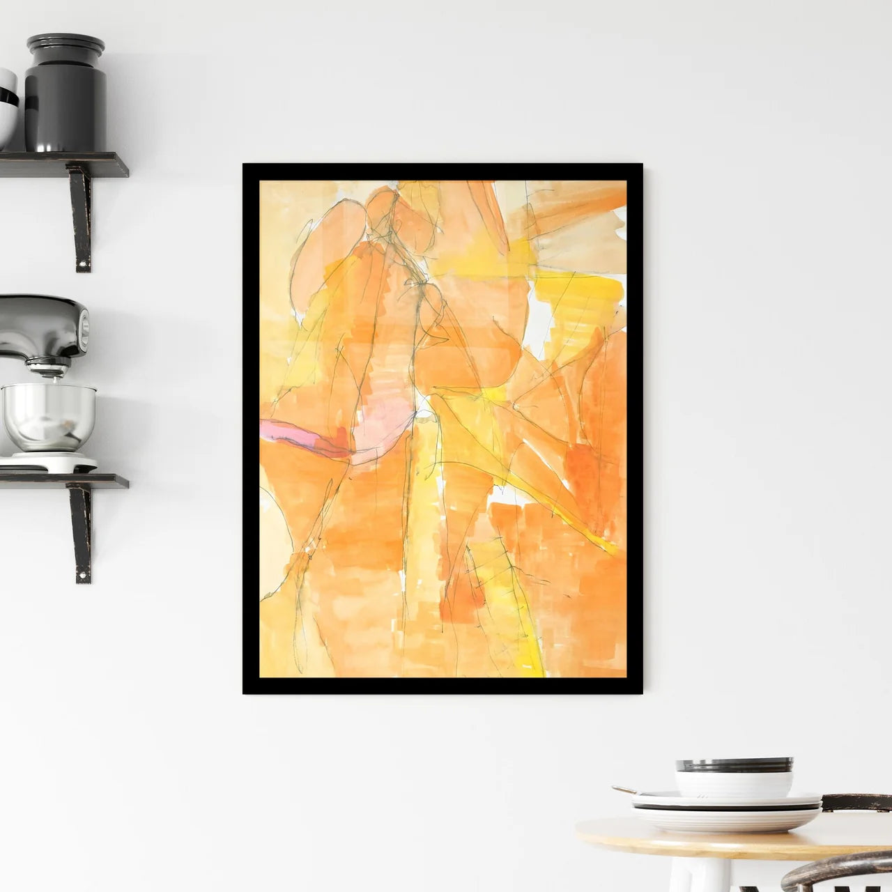 Whispers of Warmth: A Dance of Light and Color Framed Print