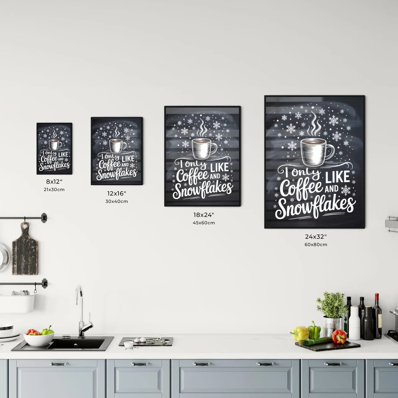 Cozy Winter Coffee and Snowflakes - Perfect for Holiday Decor and Seasonal Marketing Themes Chart