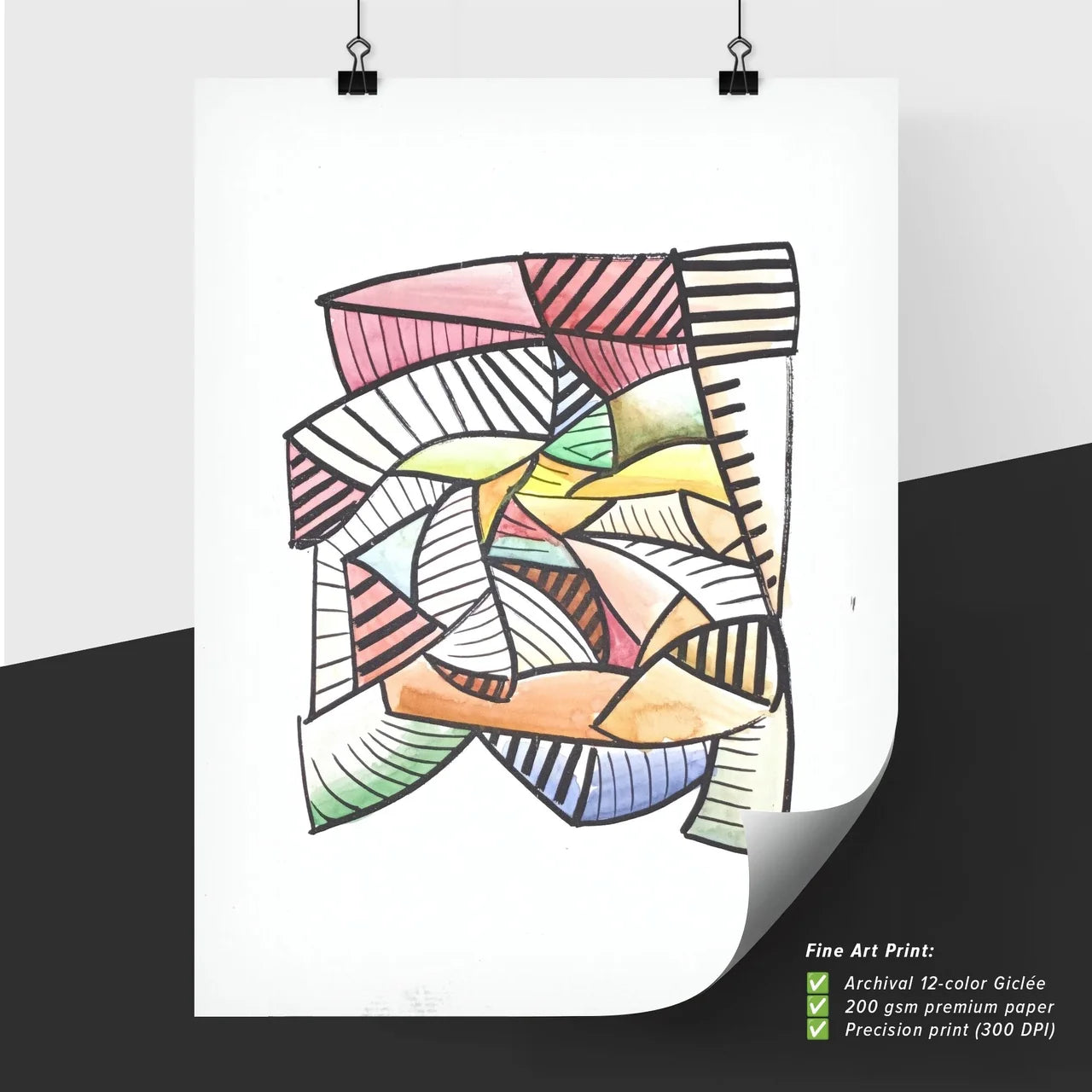 Fragmented Harmony: Chaotic Beauty in Colors and Lines