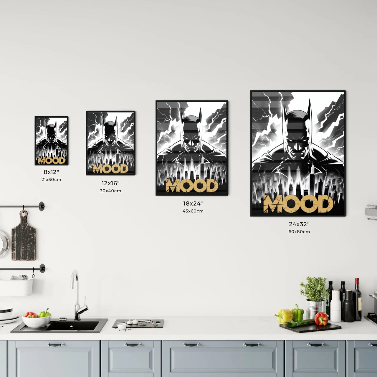 Heroic Atmosphere: A Dark Knight Overlooking a Cityscape with Mysterious Lightning and Dramatic Mood Elements. Chart