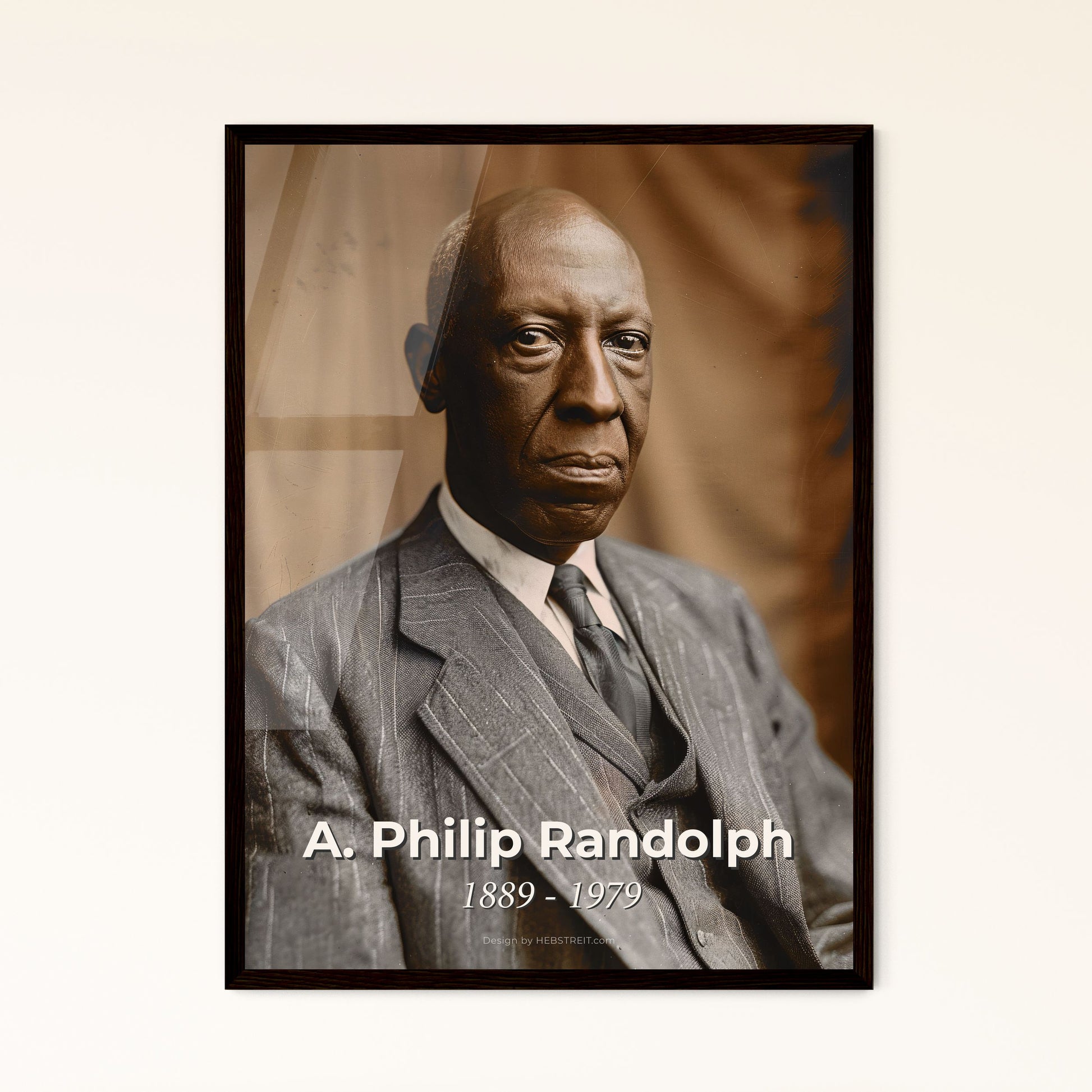 A. Philip Randolph: Iconic Labor & Civil Rights Leader Portrait - Timeless Elegance on Premium Print & Framed Options