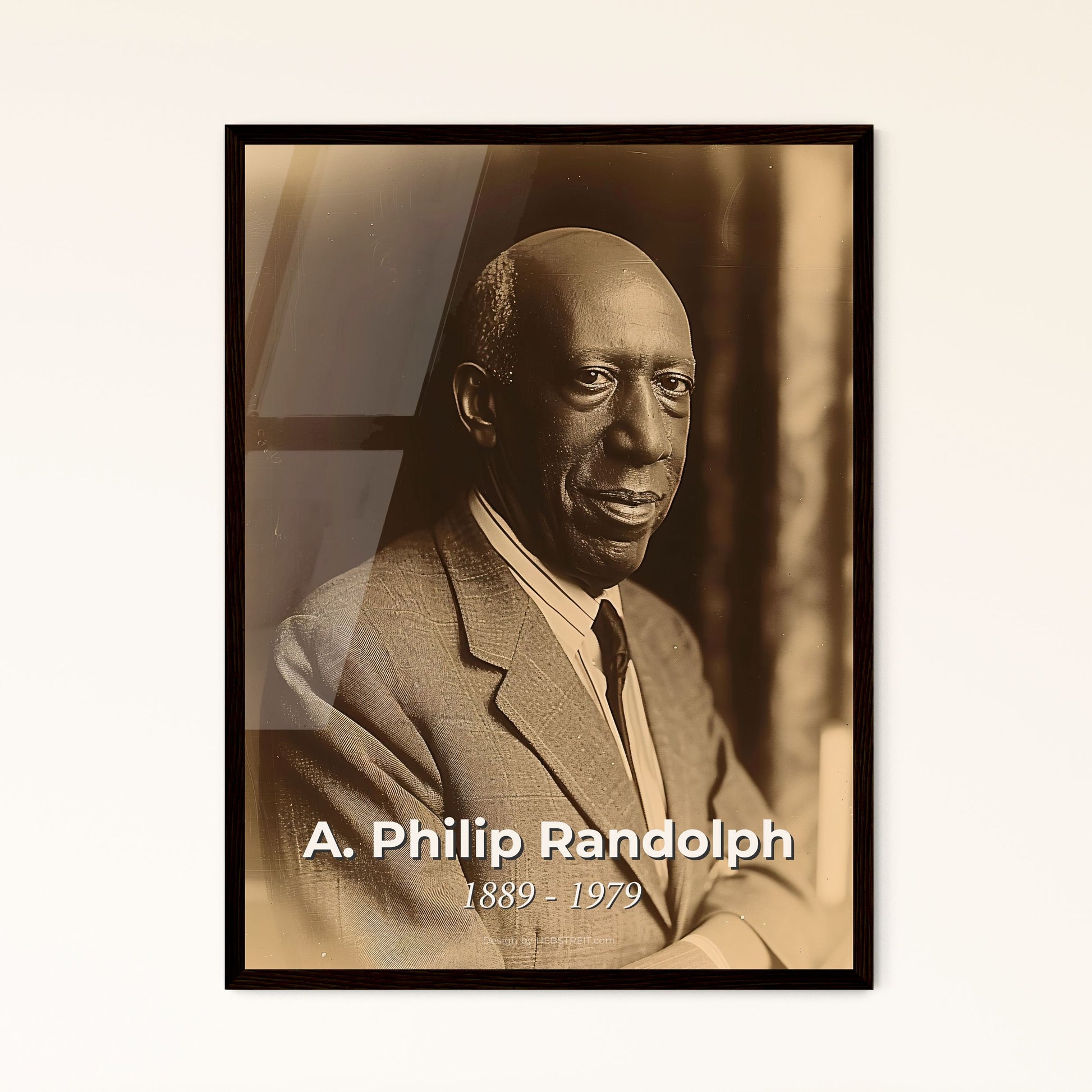 A. Philip Randolph: Pioneering Labor & Civil Rights Leader - Timeless Monochrome Portrait for Inspirational Home Décor