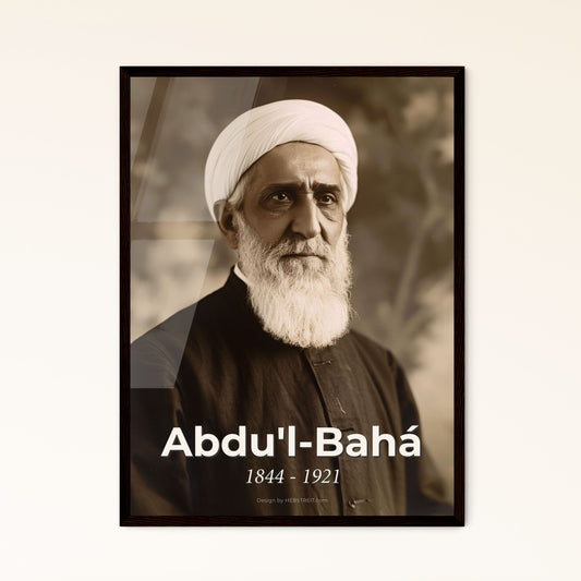 Timeless Portrait of Abdul-Bahá: A Cinematic Tribute to the Visionary Persian Leader, Perfect for Home Décor or Meaningful Gifting