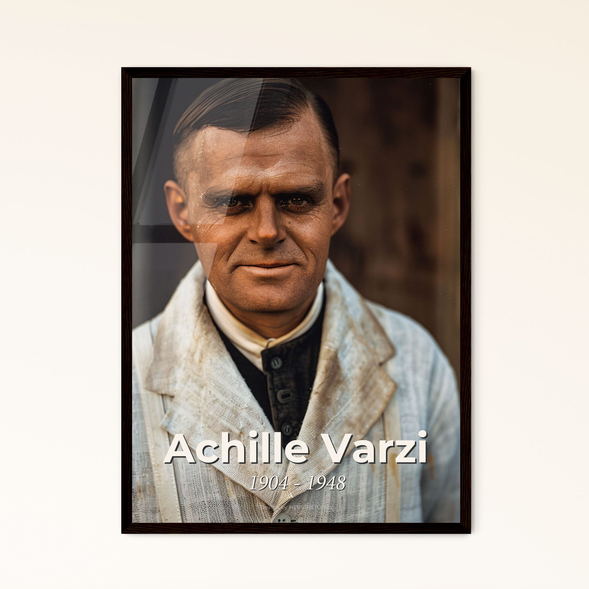 Achille Varzi: Iconic Italian Racing Legend - Vintage Portrait in Cinematic Monochrome, Perfect for Home Decor or Gifts