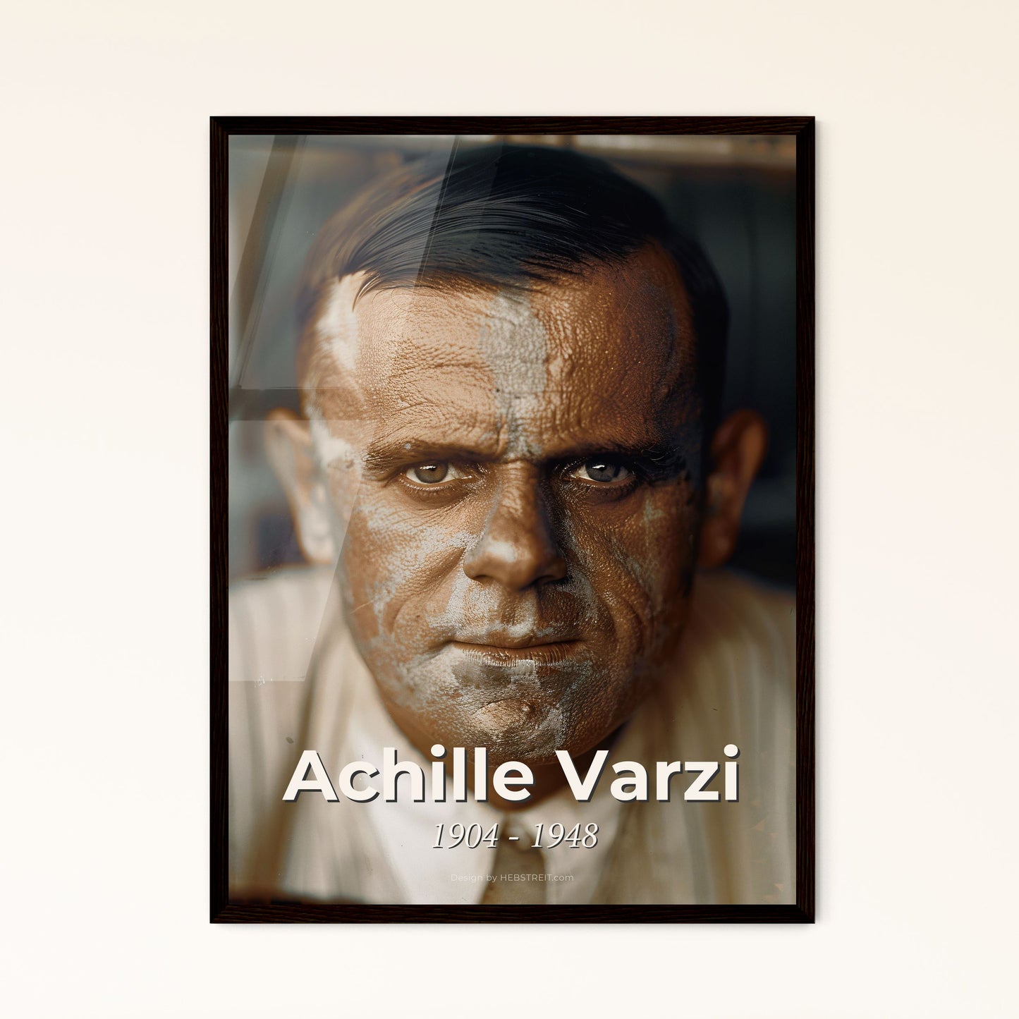 Achille Varzi: Legendary Rival of Nuvolari - Vintage-Inspired Monochromatic Portrait for Timeless Home Décor