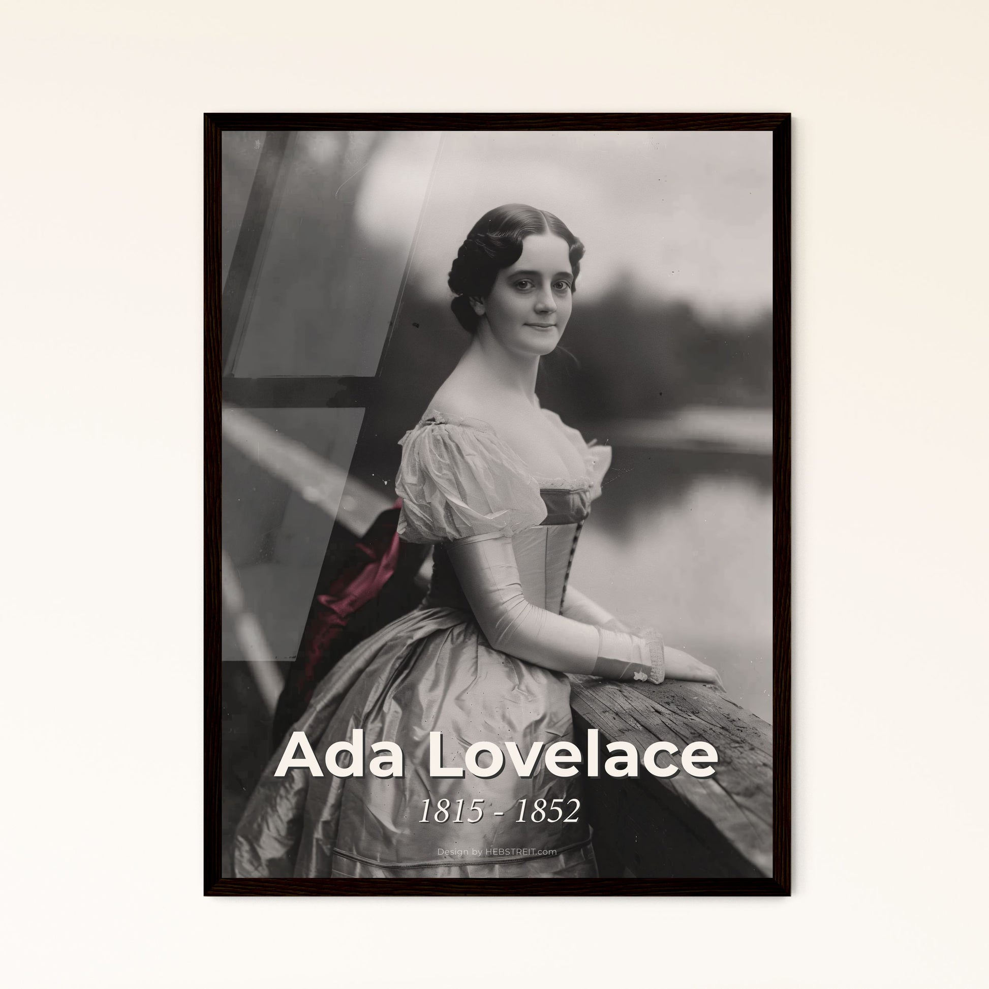 Ada Lovelace: The First Computer Programmer - Timeless Portrait in Sepia, Perfect for Home Décor or Thoughtful Gifting