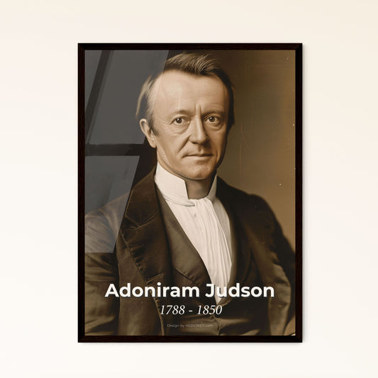 Adoniram Judson: Pioneer American Missionary to Burma - Cinematic Portrait with Rustic Elegance for Inspired Home Decor